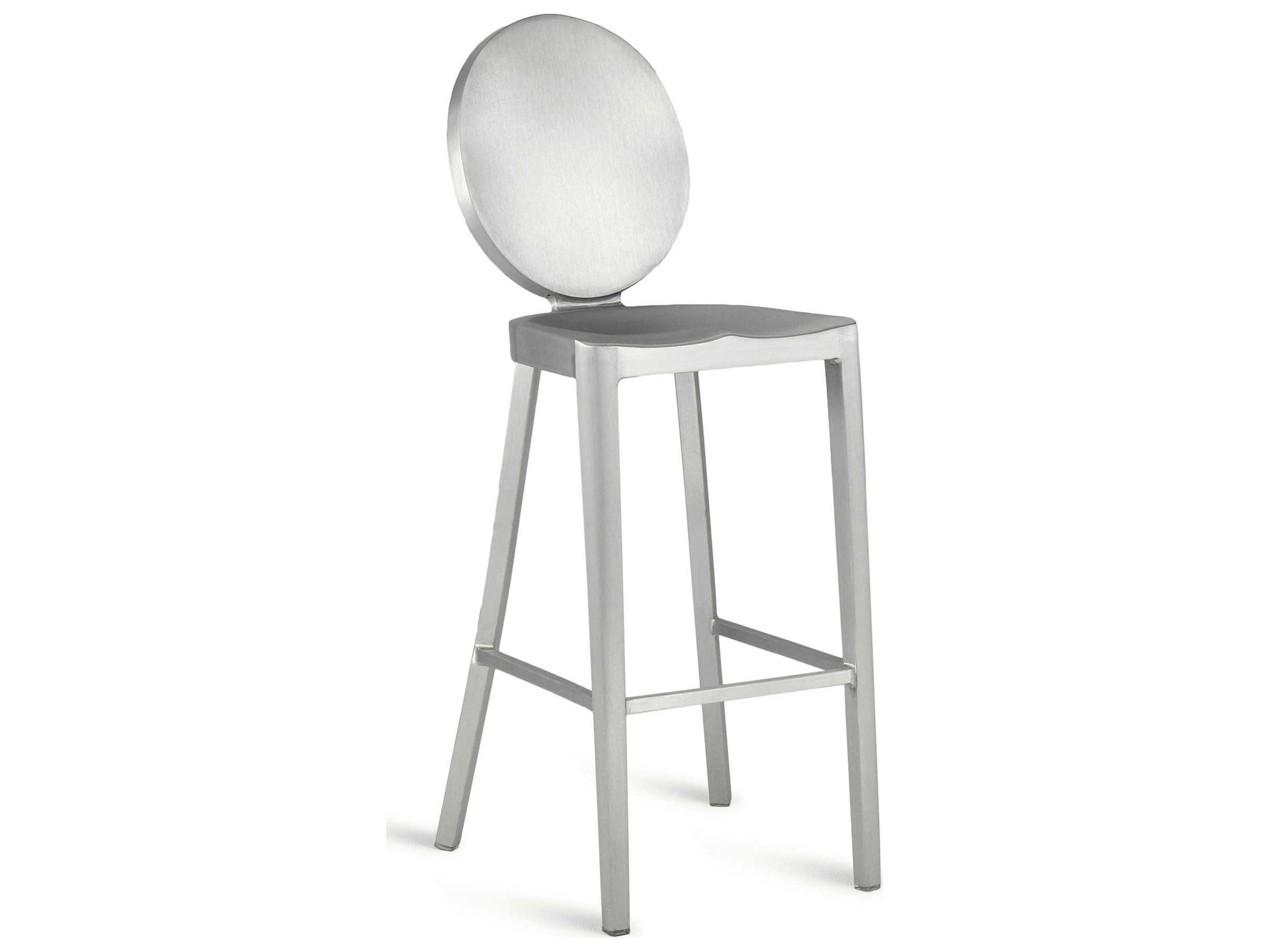 Emeco Outdoor Kong Brushed Aluminum Bar Stool