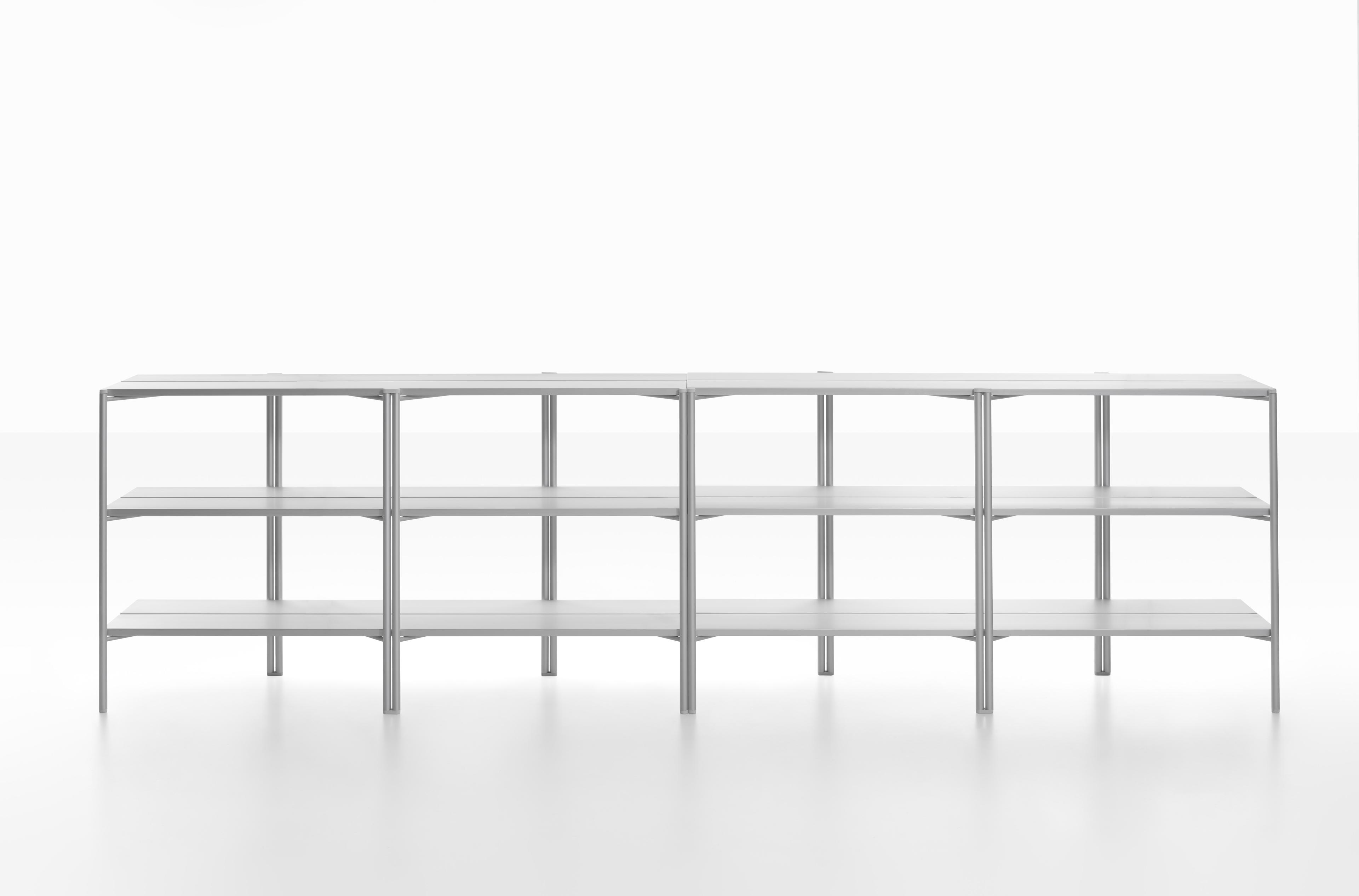 Emeco Outdoor Run By Sam Hecht And Kim Colin Aluminum Clear Anodized Console Table