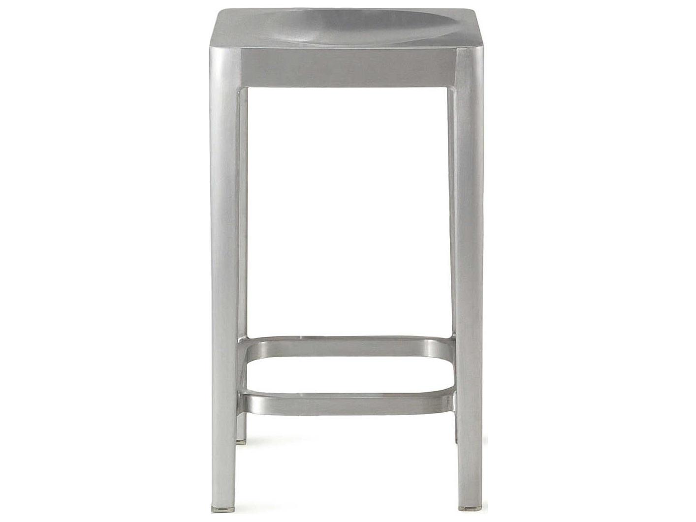 Emeco Outdoor Brushed Aluminum High Counter Stool
