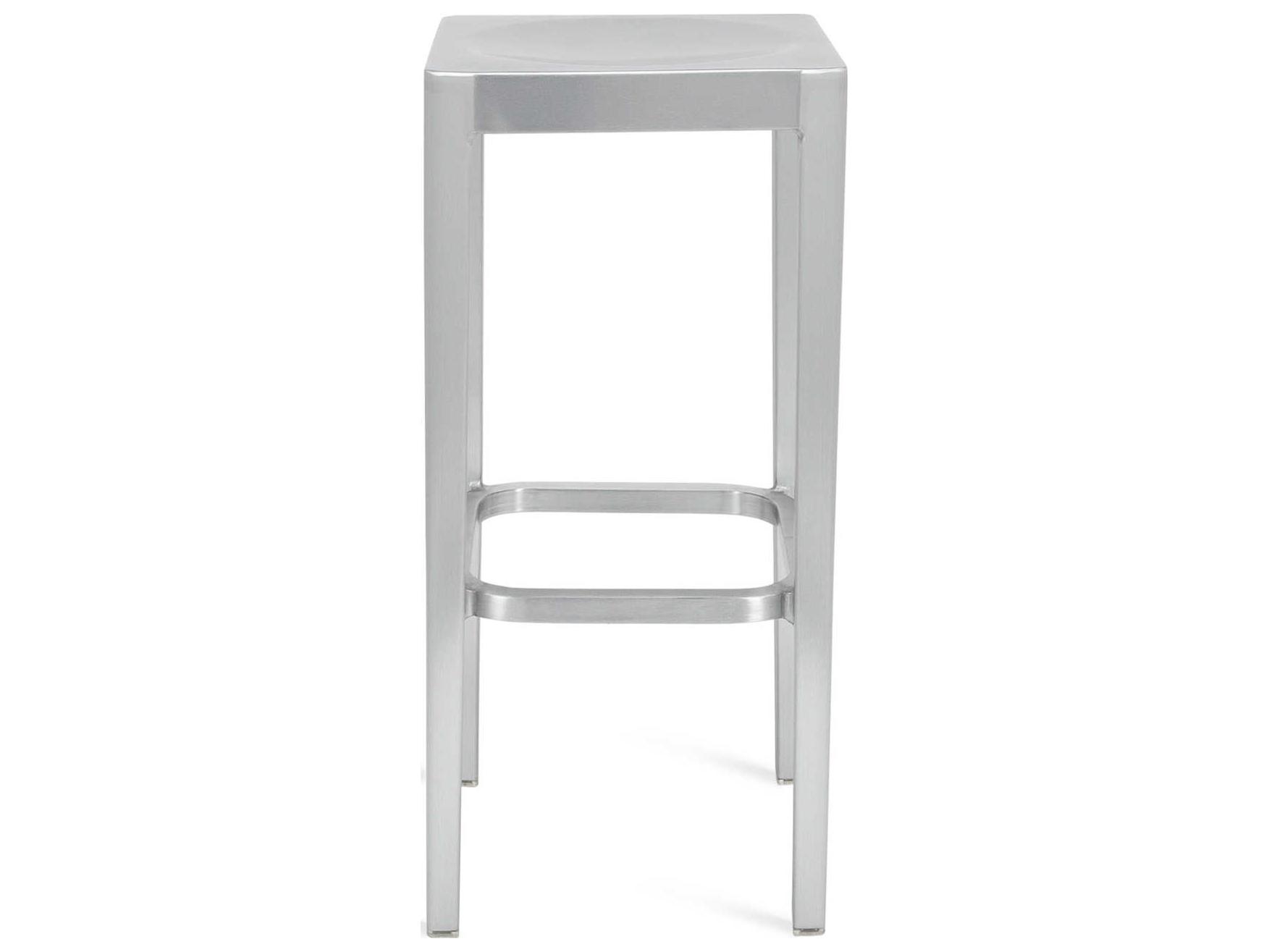 Emeco Outdoor Brushed Aluminum High Bar Stool