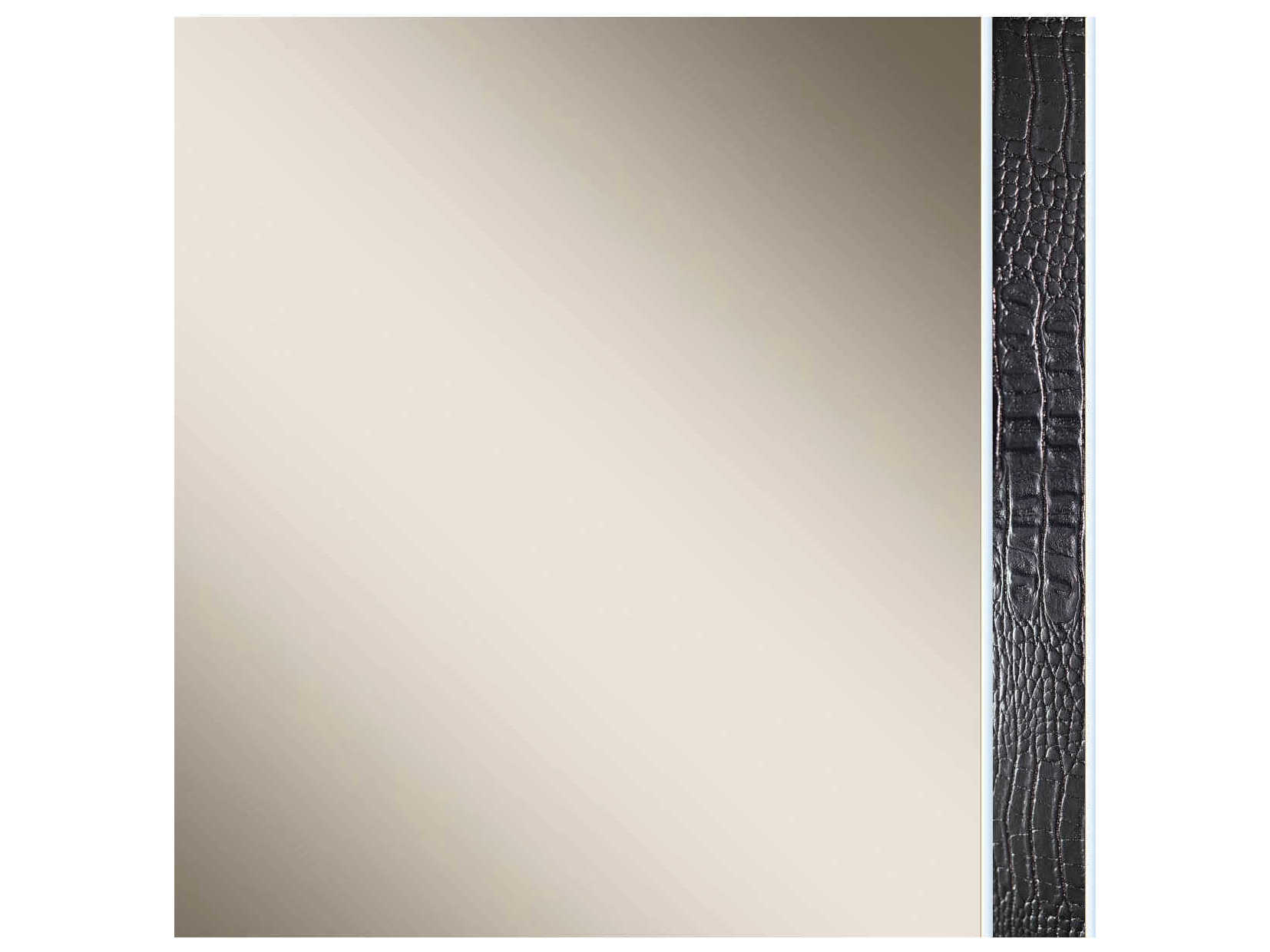 Essentials for Living Vivente Black High Gloss Wall Mirror Square