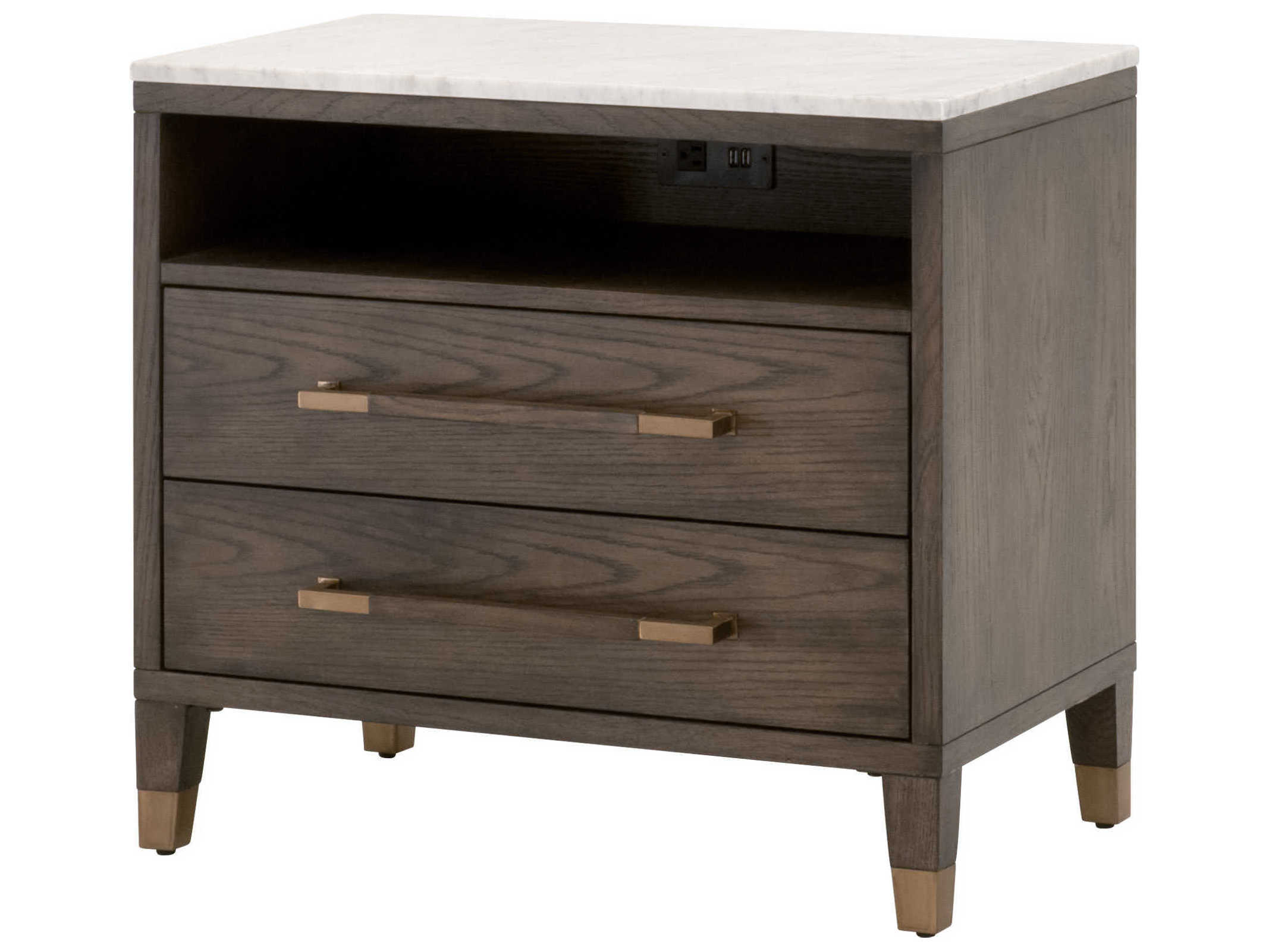 Essentials for Living Cambria 2-Drawers Oak Wood Nightstand