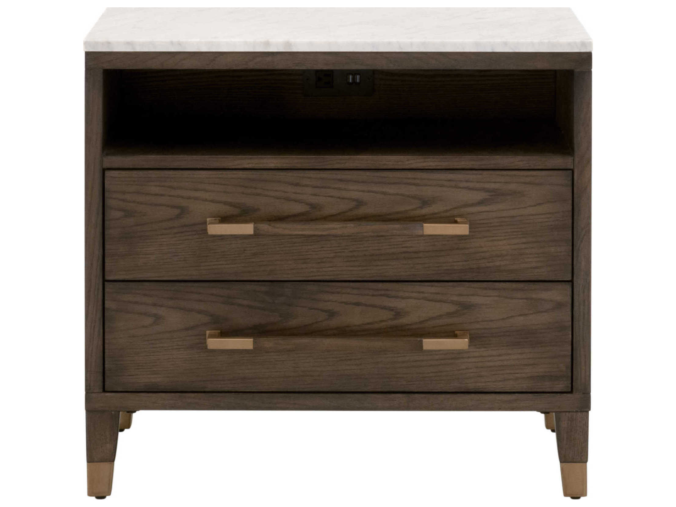 Essentials for Living Cambria 2-Drawers Oak Wood Nightstand