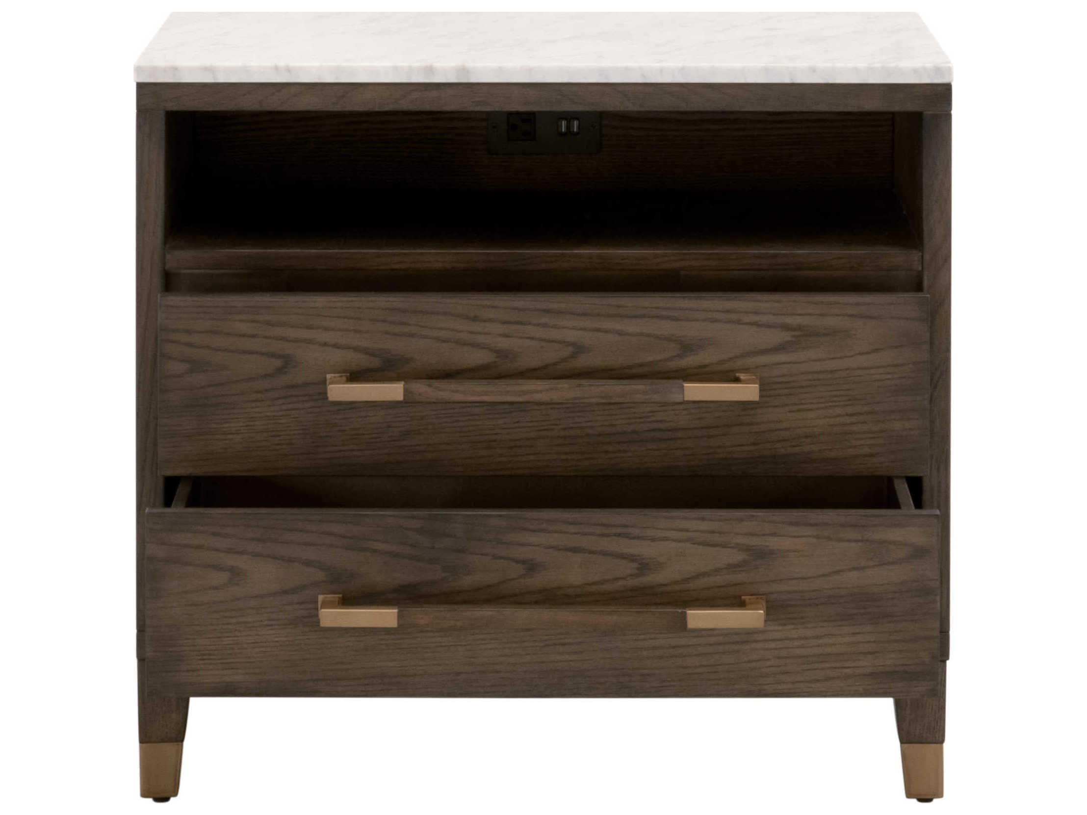 Essentials for Living Cambria 2-Drawers Oak Wood Nightstand