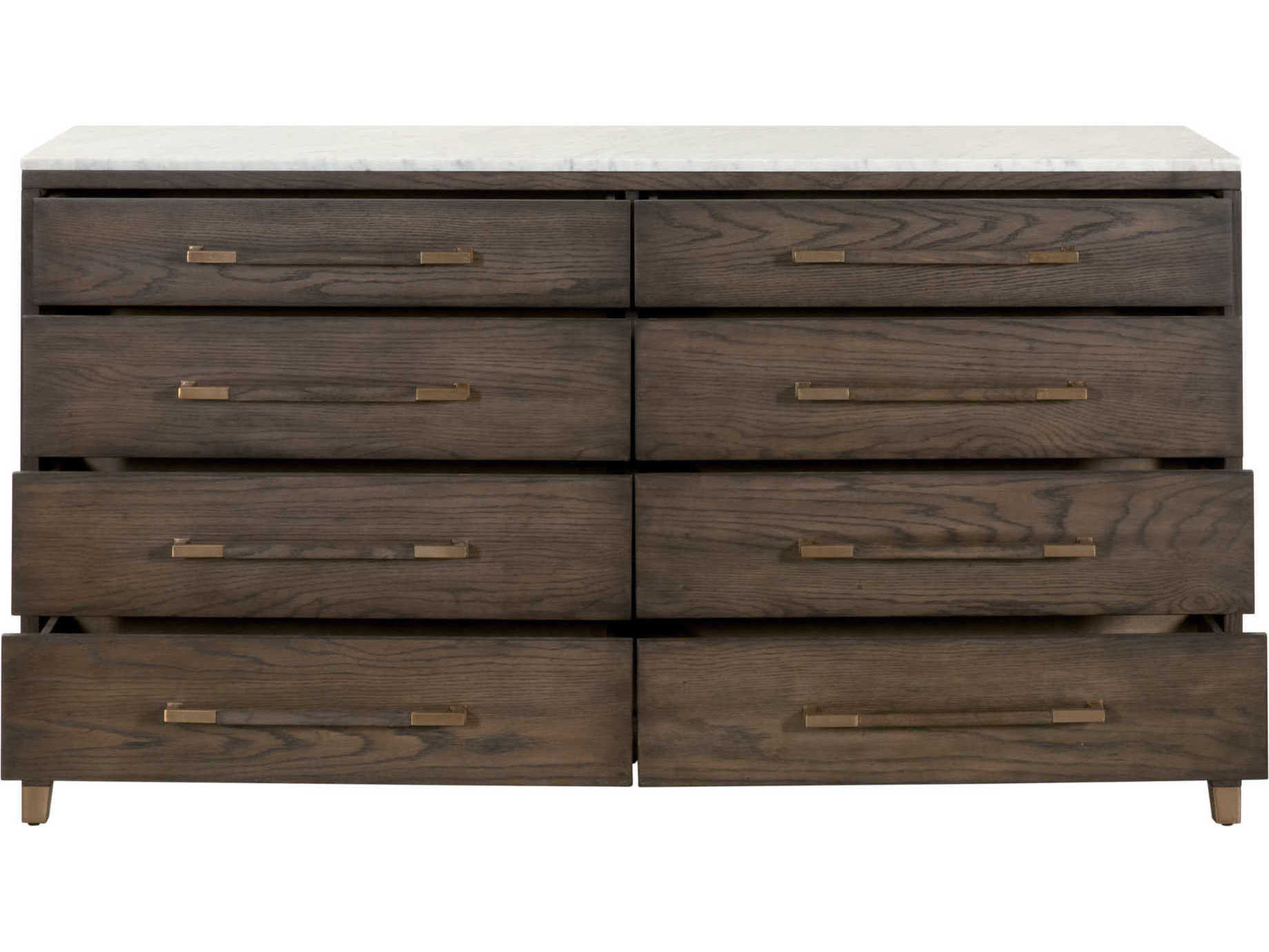 Essentials for Living Cambria 8-Drawers Oak Wood Double Dresser