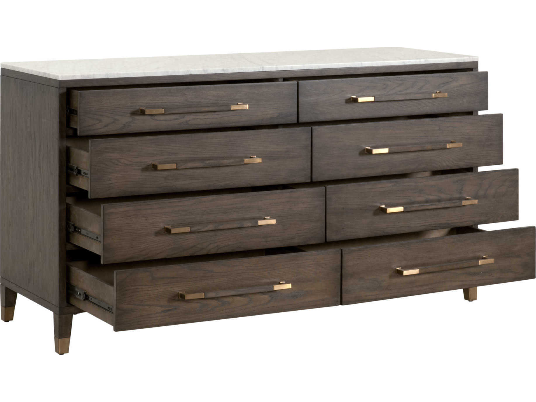 Essentials for Living Cambria 8-Drawers Oak Wood Double Dresser