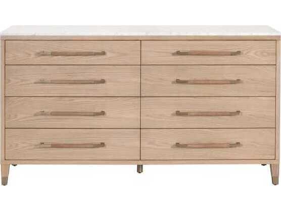 Essentials for Living Bronze Bay Cambria Oak Wood Double Dresser