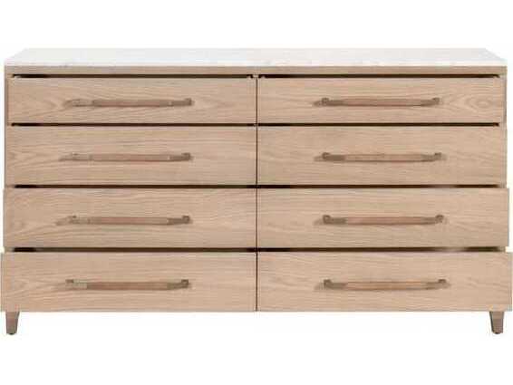 Essentials for Living Bronze Bay Cambria Oak Wood Double Dresser