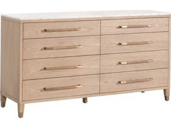 Essentials for Living Bronze Bay Cambria Oak Wood Double Dresser