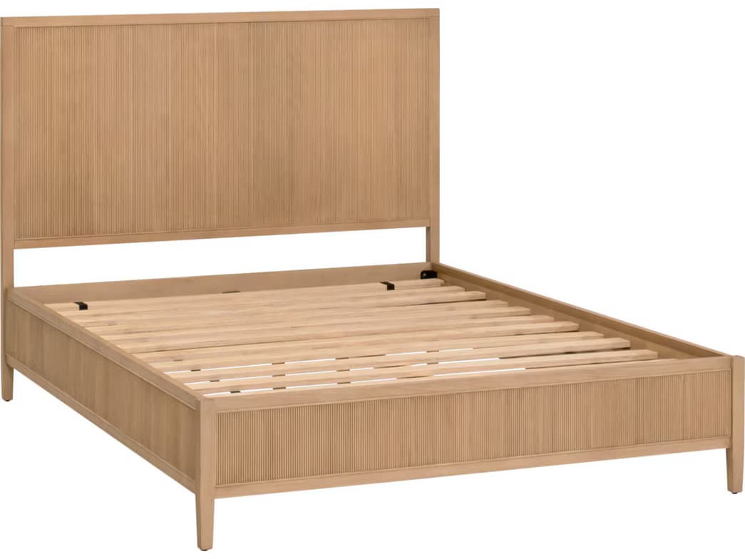 Essentials for Living Bronze Bay Natural Oak Wood Queen Panel Bed
