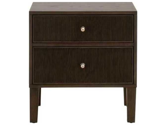 Essentials for Living Bronze Bay 2-Drawers Oak Wood Nightstand
