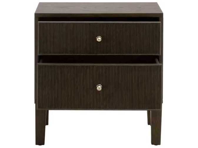 Essentials for Living Bronze Bay 2-Drawers Oak Wood Nightstand
