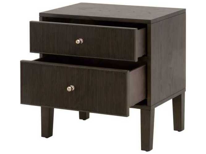Essentials for Living Bronze Bay 2-Drawers Oak Wood Nightstand