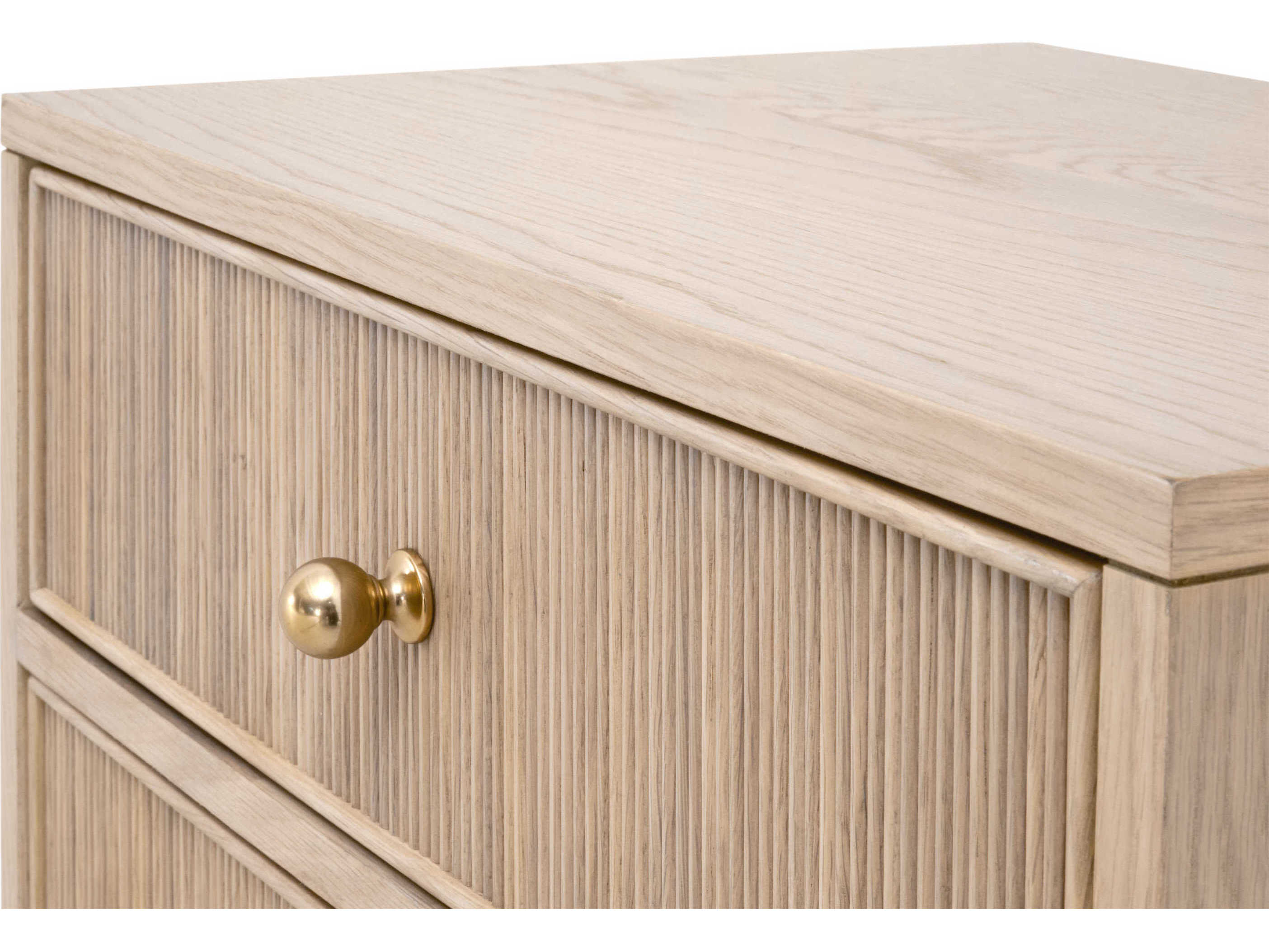 Essentials for Living Highland 2-Drawers Brown Oak Wood Nightstand