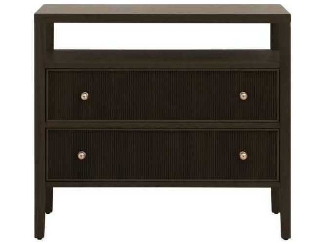 Essentials for Living Bronze Bay 2-Drawers Oak Wood Nightstand