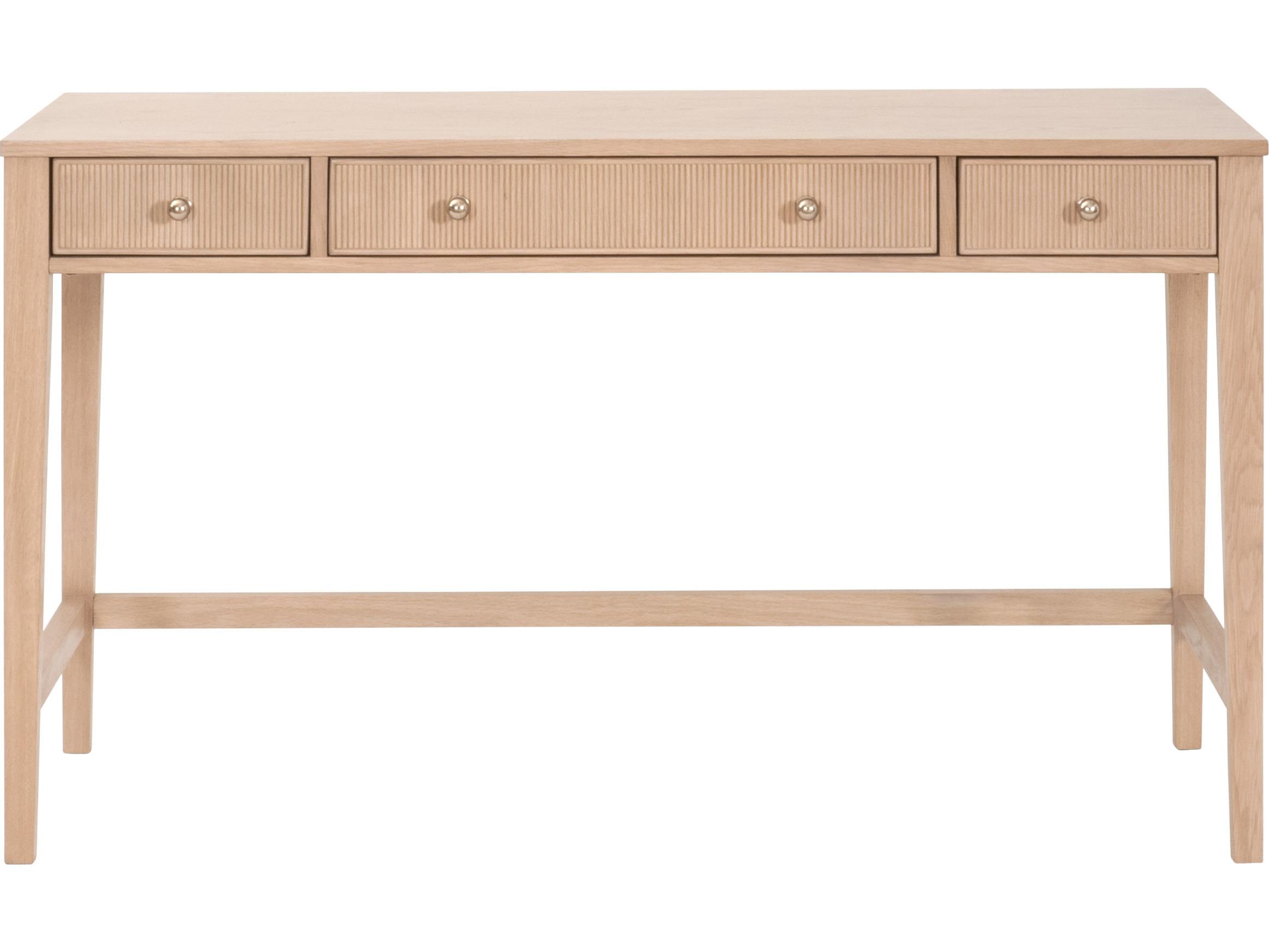 Essentials for Living Bronze Bay Natural Oak Wood Writing Desk
