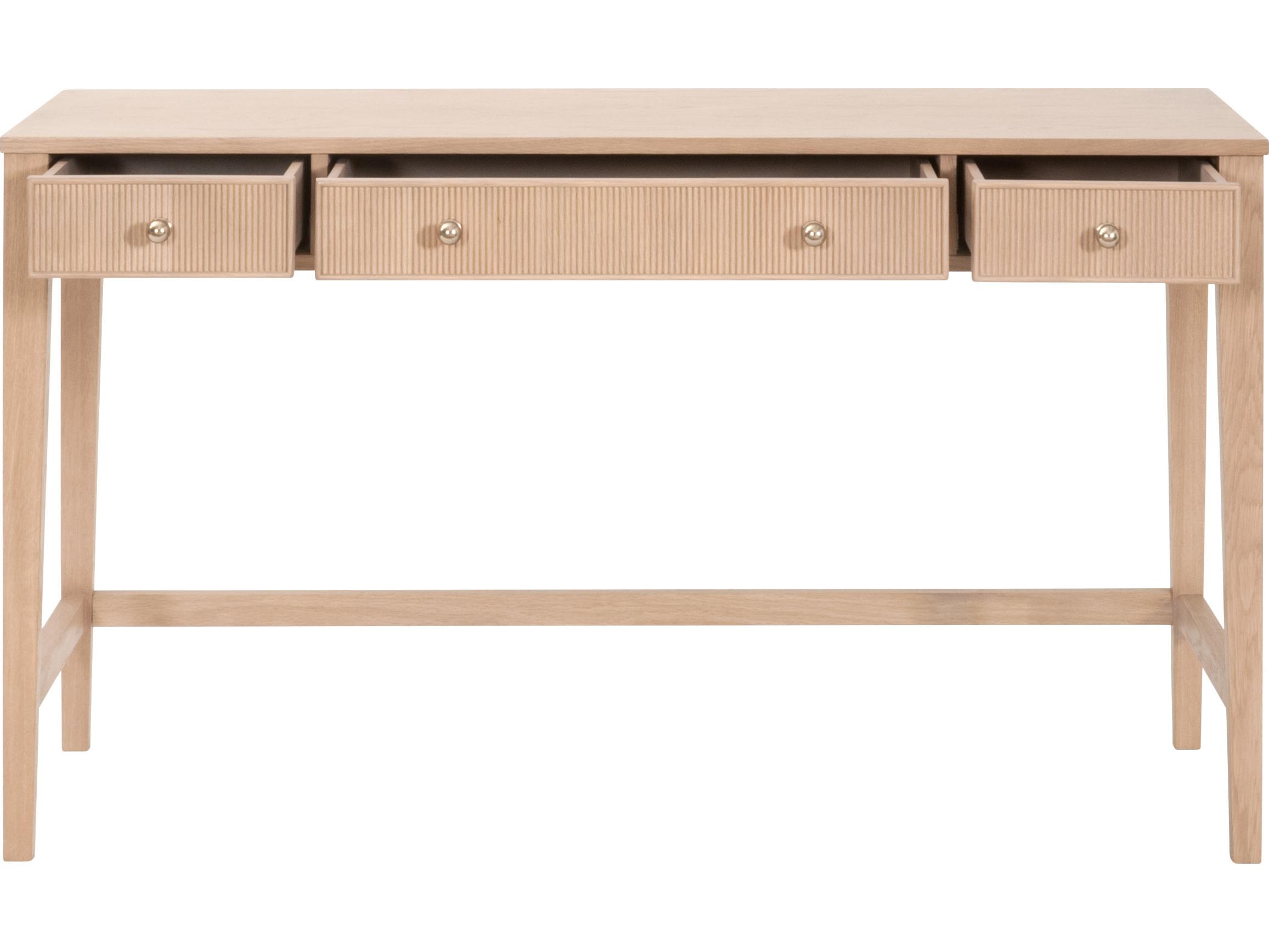 Essentials for Living Bronze Bay Natural Oak Wood Writing Desk