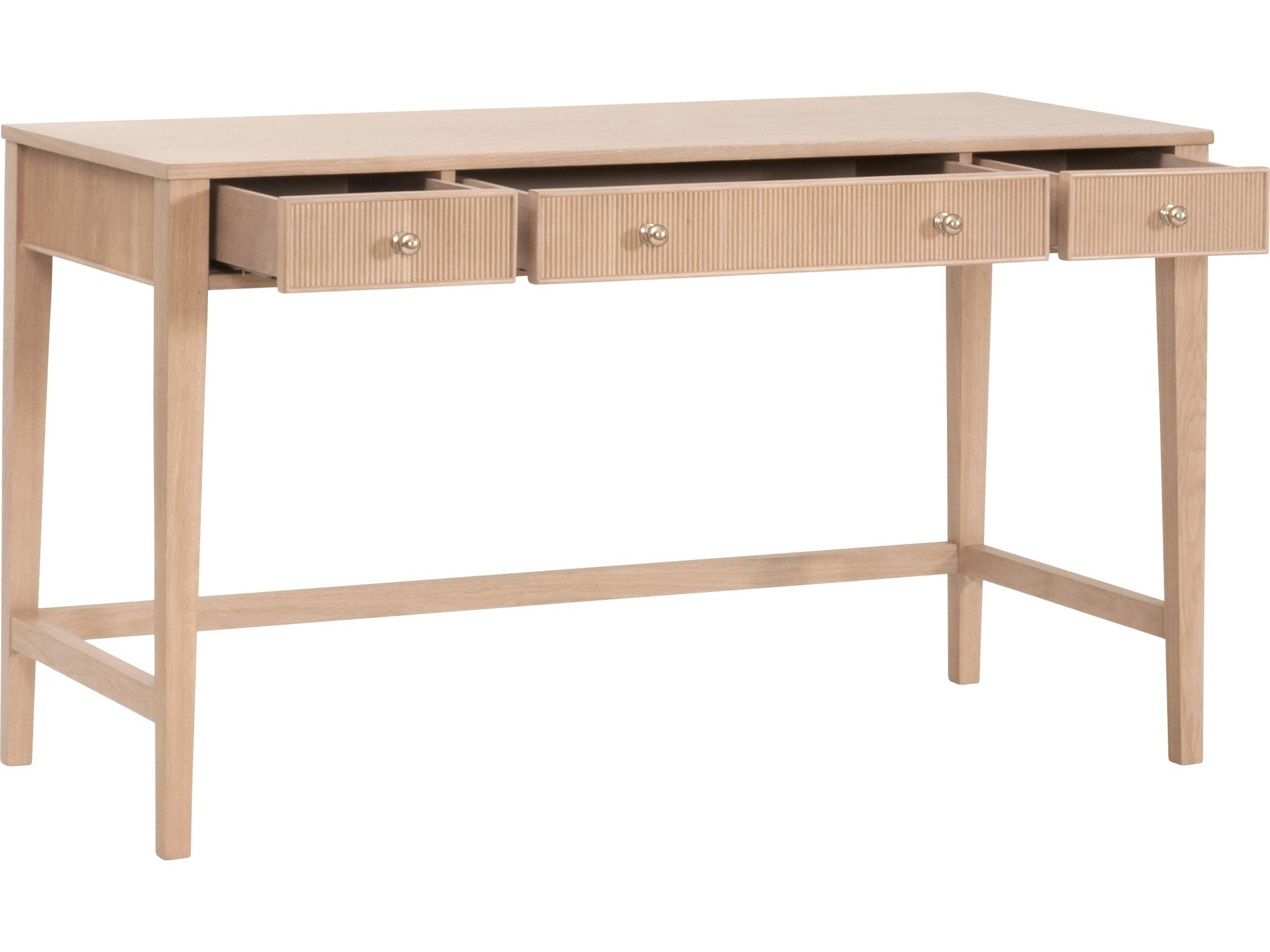 Essentials for Living Bronze Bay Natural Oak Wood Writing Desk