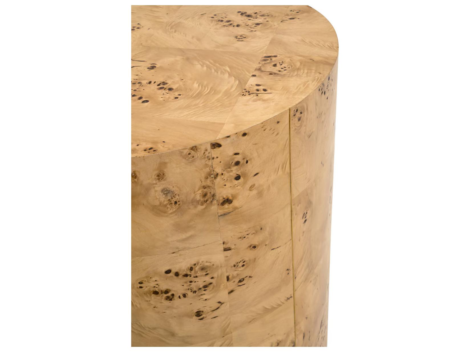 Essentials for Living Bronze Bay Round Wood End Table