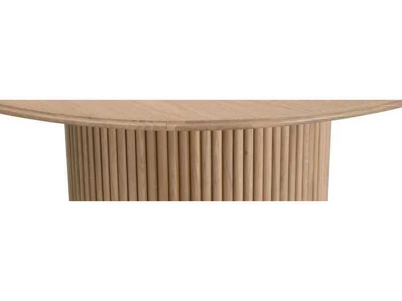 Essentials for Living Bronze Bay Round Wood Natural Oak Dining Table