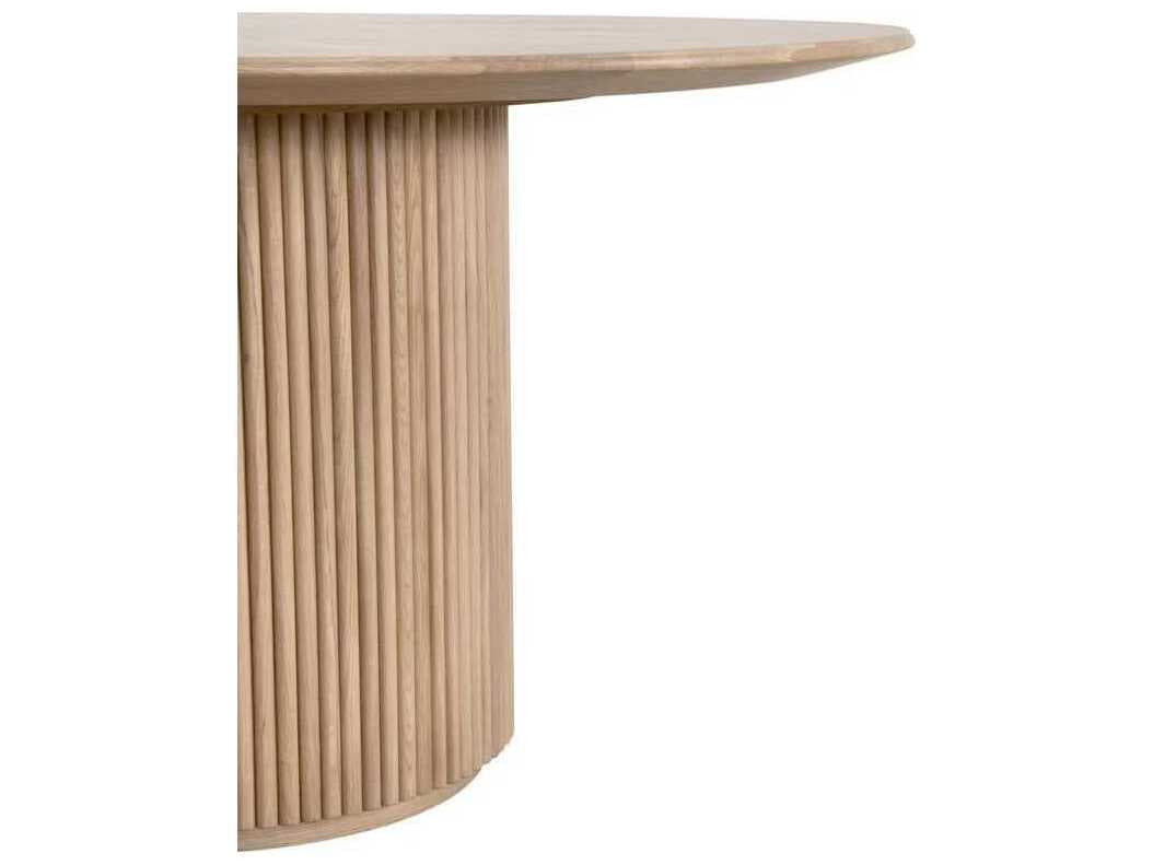 Essentials for Living Bronze Bay Round Wood Natural Oak Dining Table