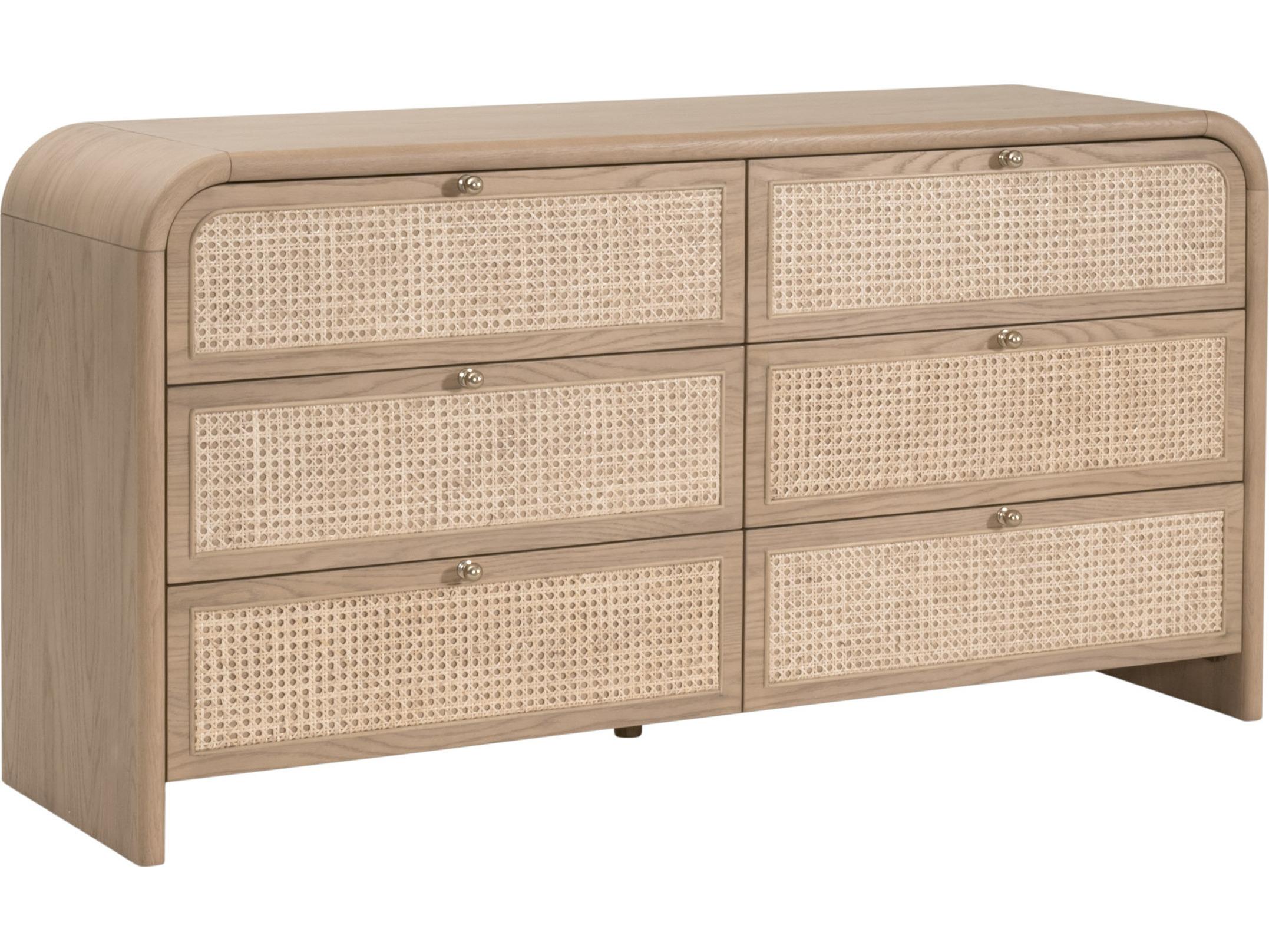 Essentials for Living Bronze Bay 6-Drawers Brown Solid Wood Double Dresser