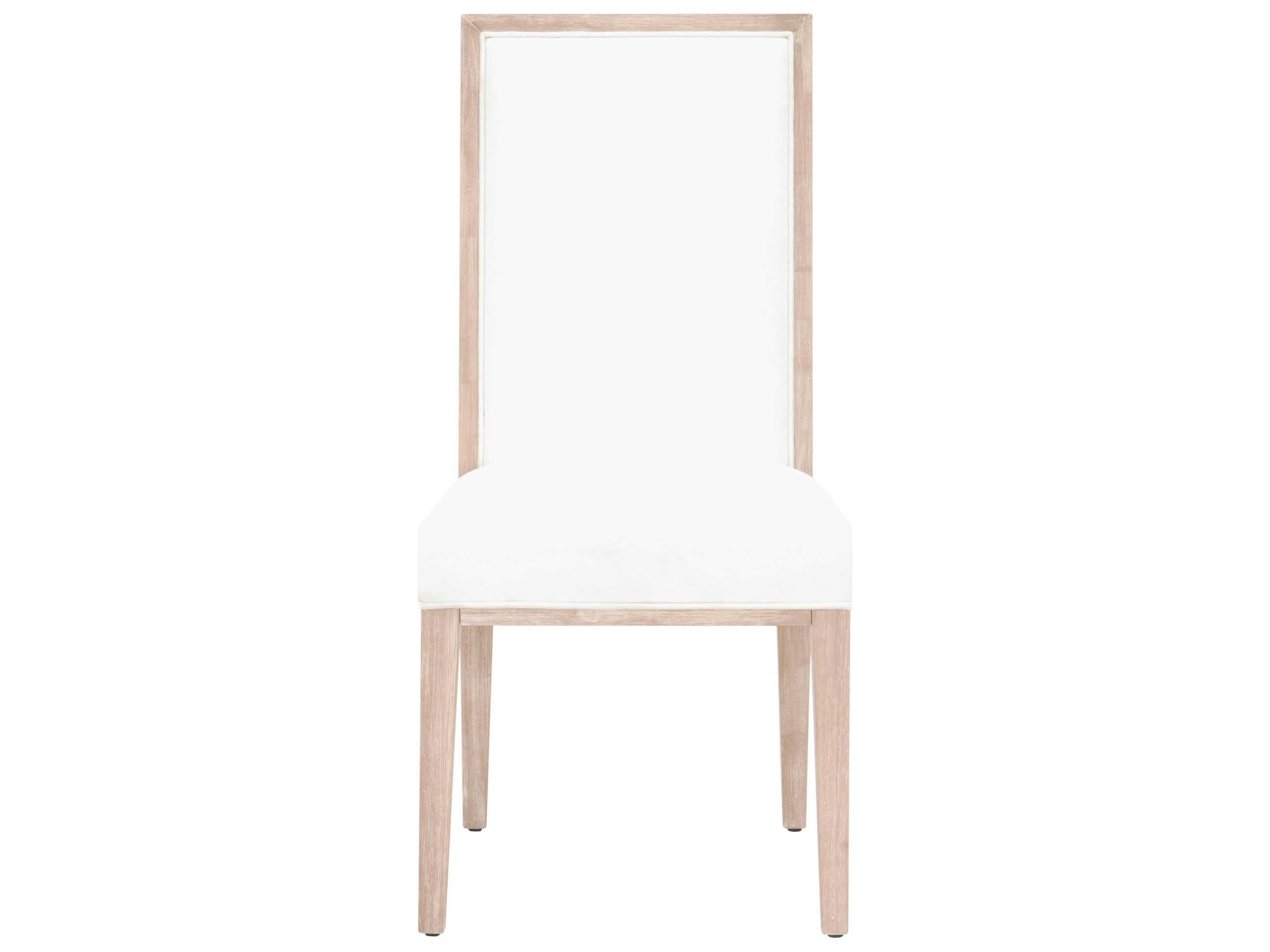 Essentials for Living Traditions Martin Rubberwood White Upholstered Side Dining Chair Set of 2