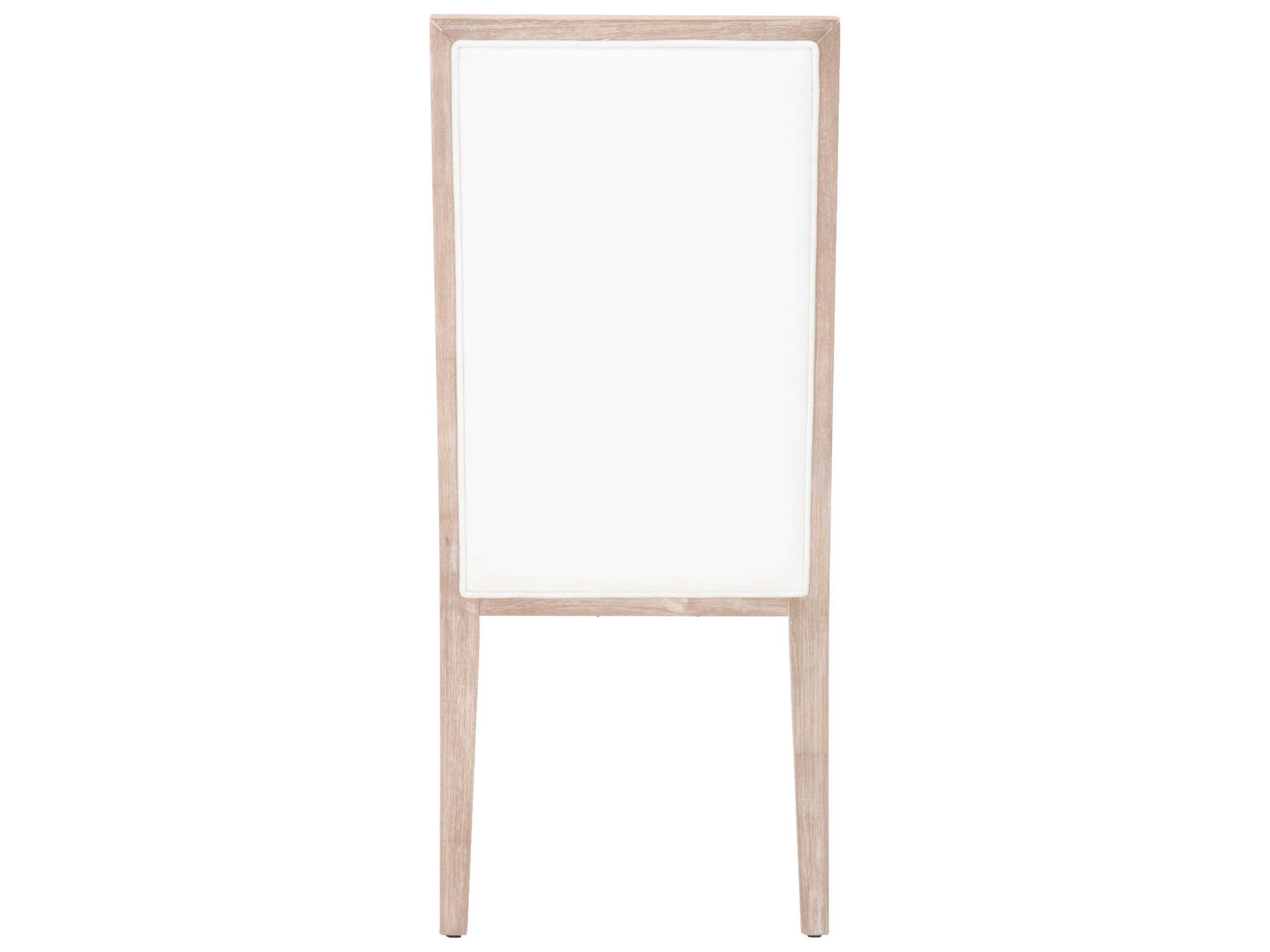 Essentials for Living Traditions Martin Rubberwood White Upholstered Side Dining Chair Set of 2