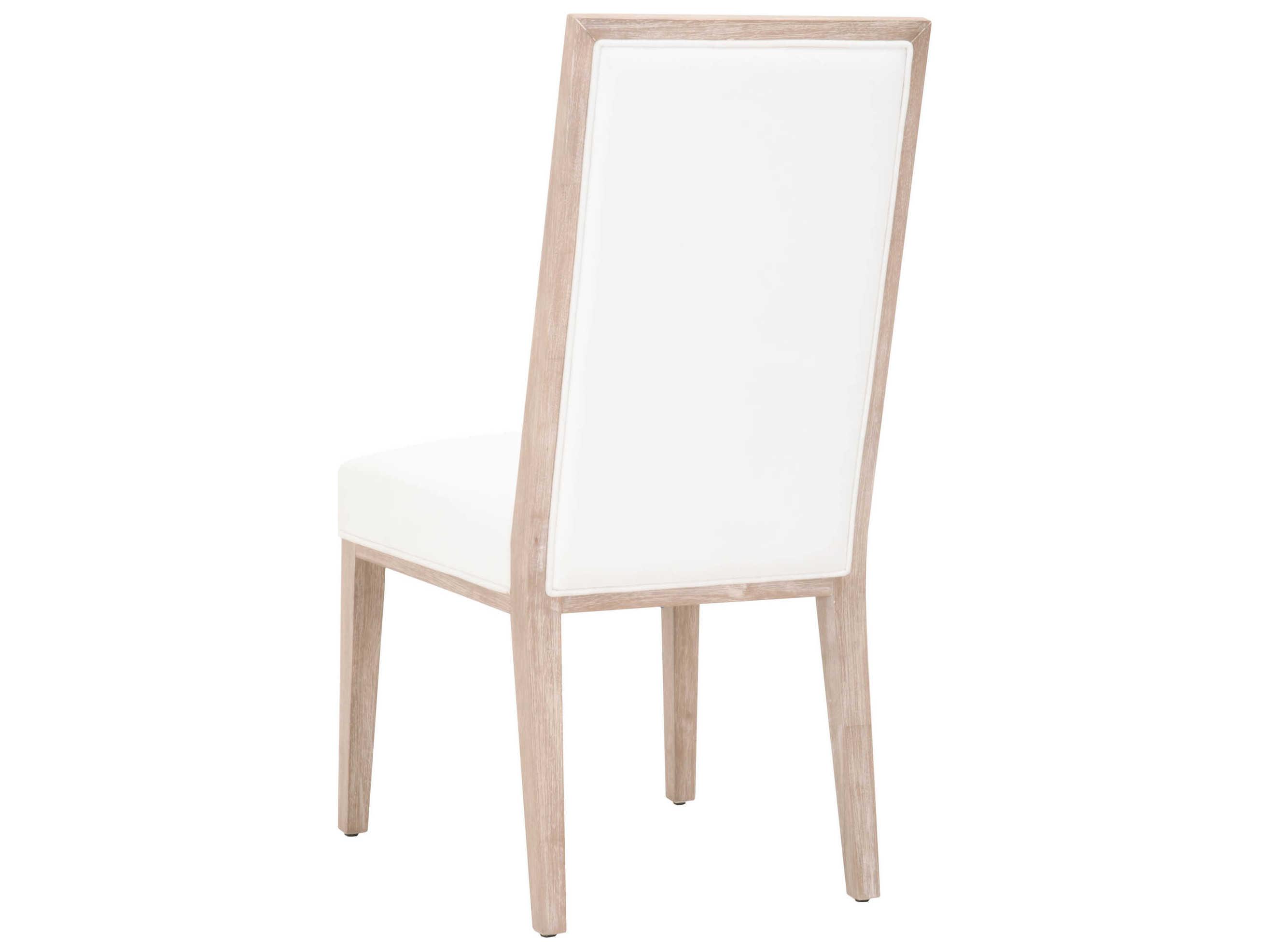 Essentials for Living Traditions Martin Rubberwood White Upholstered Side Dining Chair Set of 2