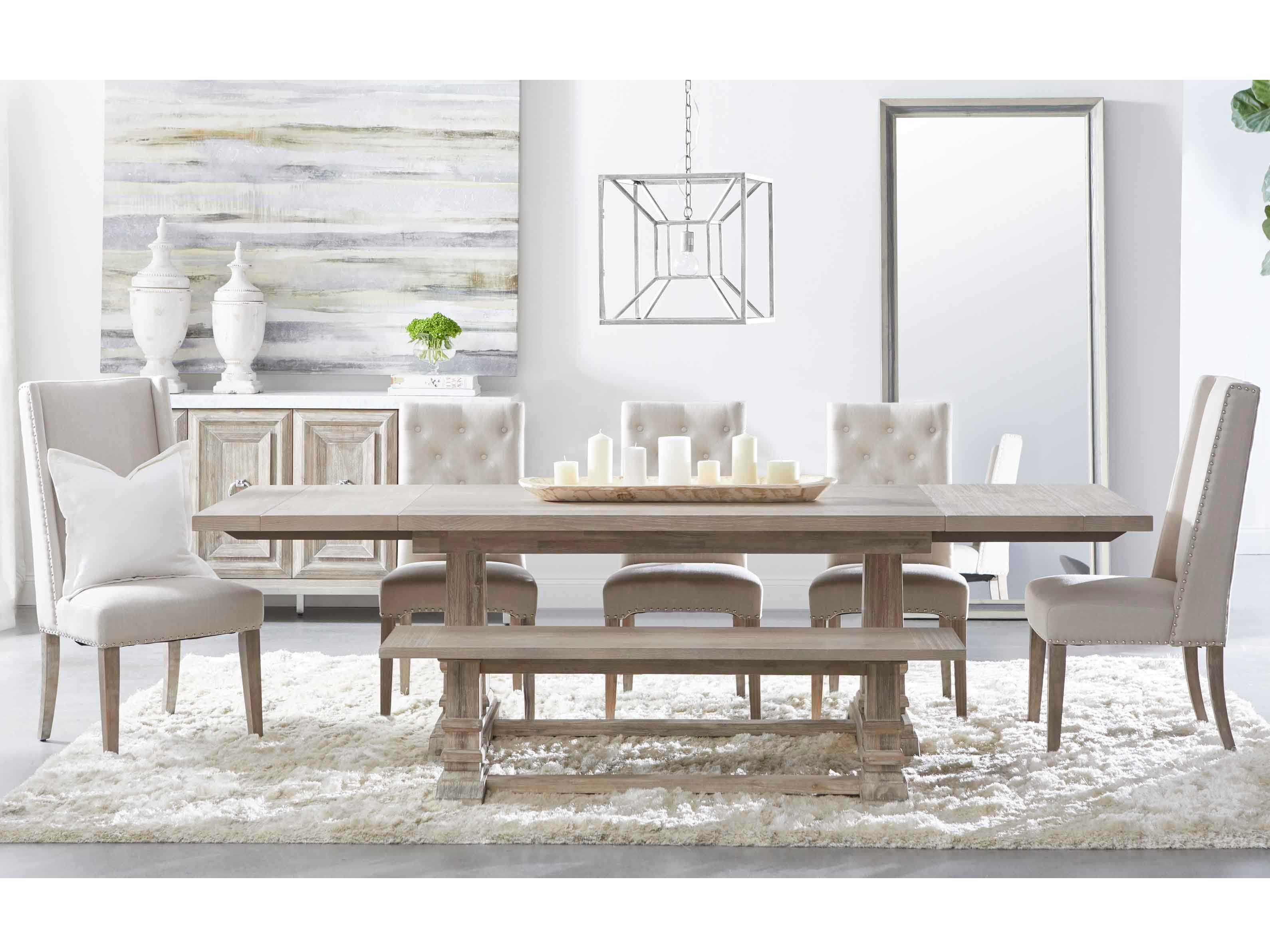 Luxecor Respite Extendable Rectangular Wood Natural Gray Dining Table