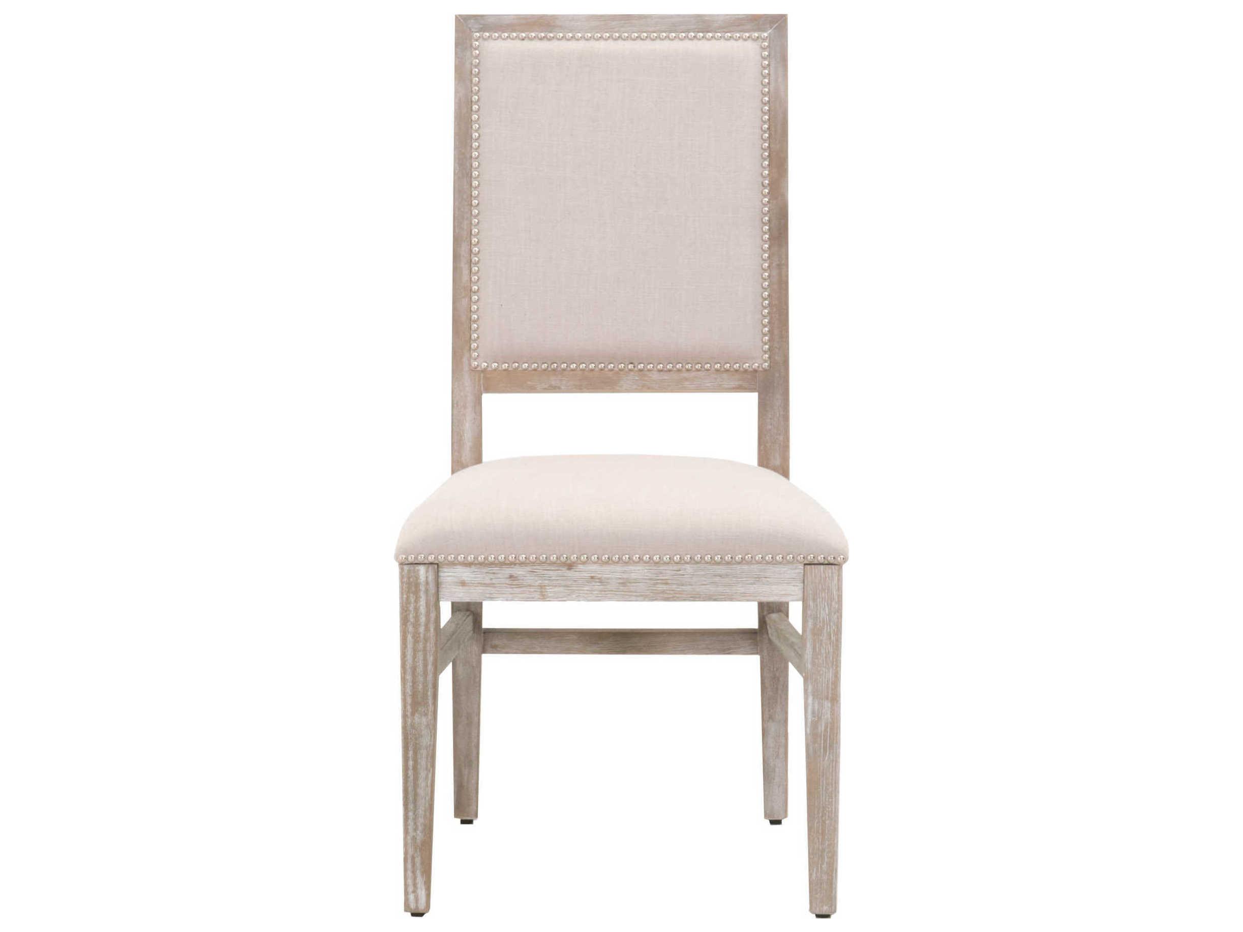 Luxecor Respite Rubberwood Beige Upholstered Side Dining Chair