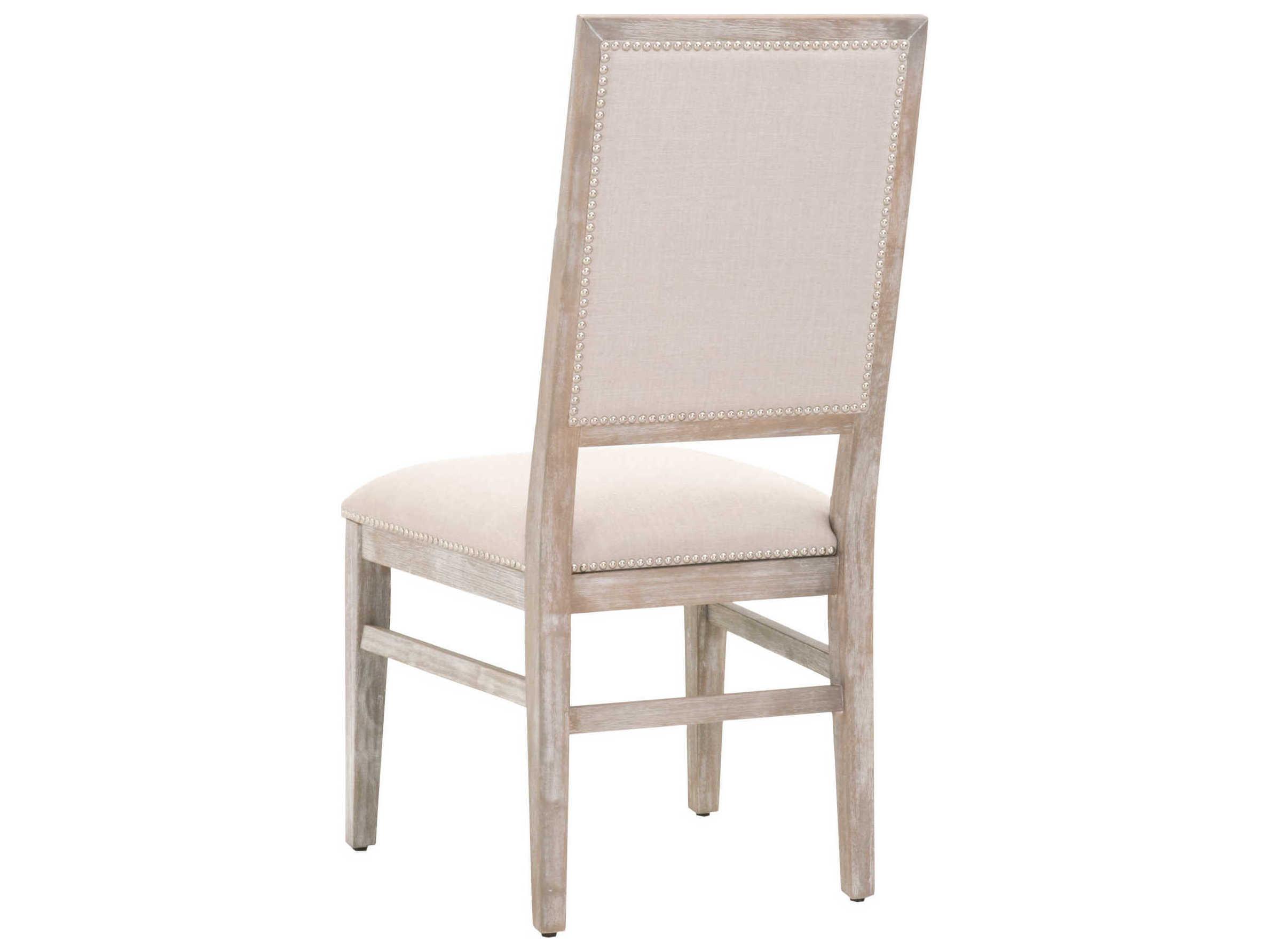 Luxecor Respite Rubberwood Beige Upholstered Side Dining Chair