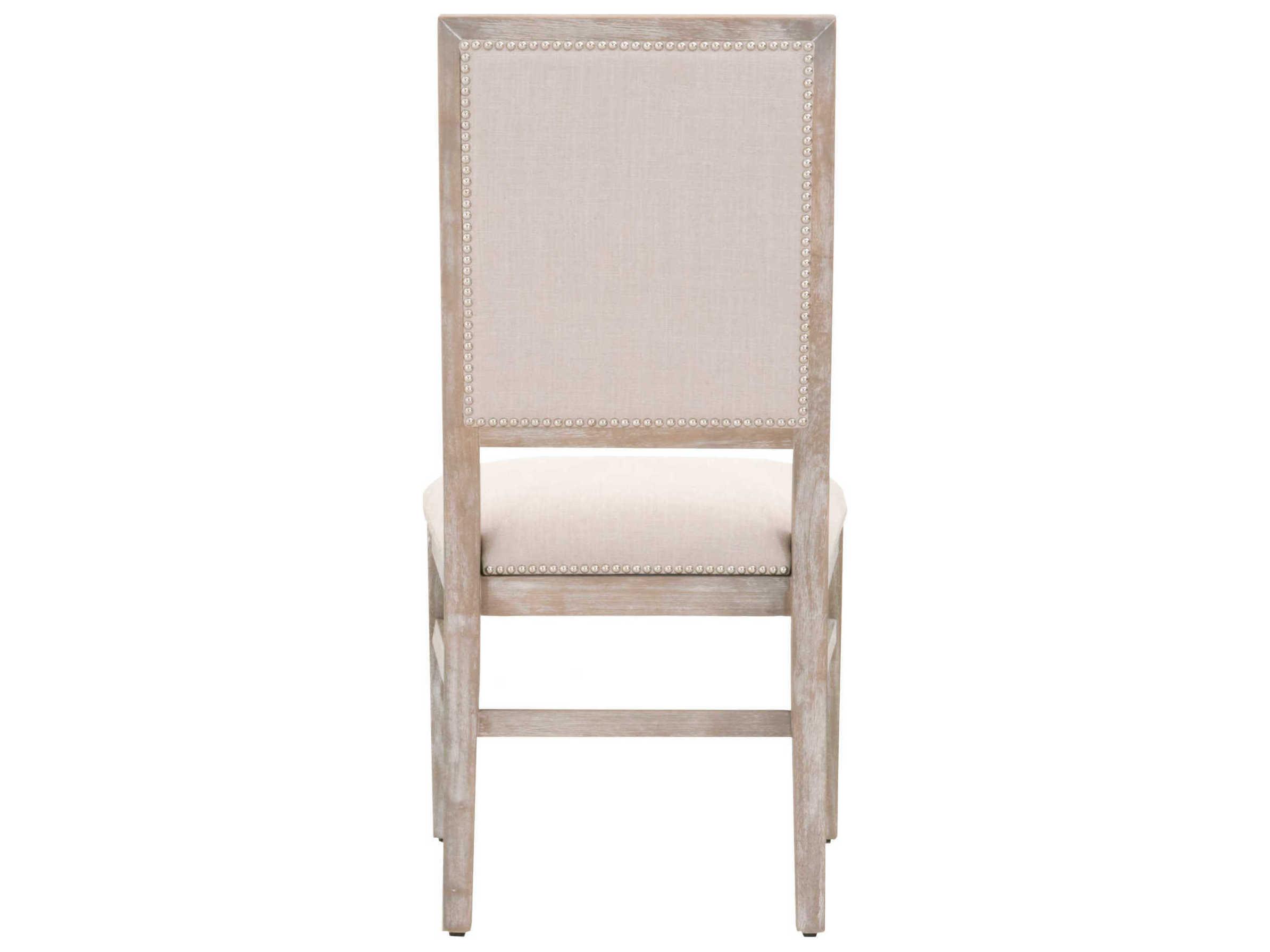 Luxecor Respite Rubberwood Beige Upholstered Side Dining Chair