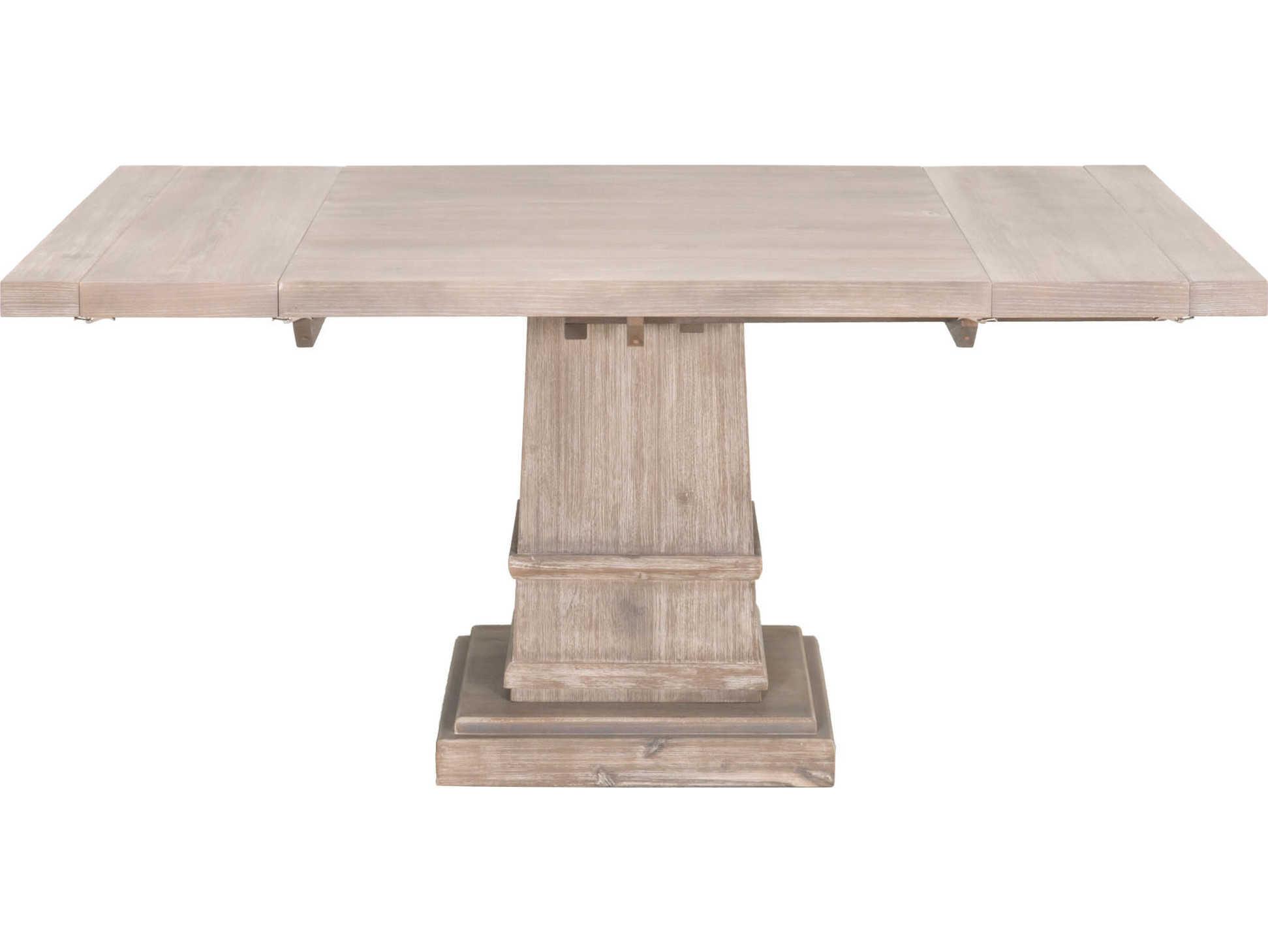 Essentials for Living Traditions Hudson Extendable Rectangular Wood Natural Gray Dining Table