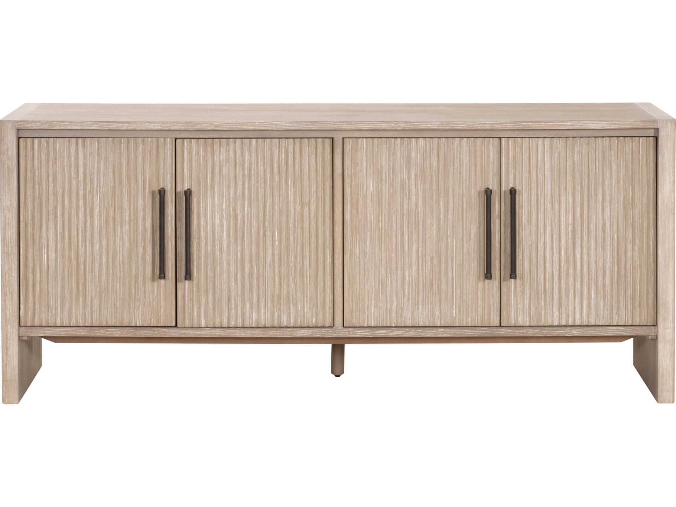 Essentials for Living Traditions 74" Halloway Acacia Wood Natural Gray Sideboard