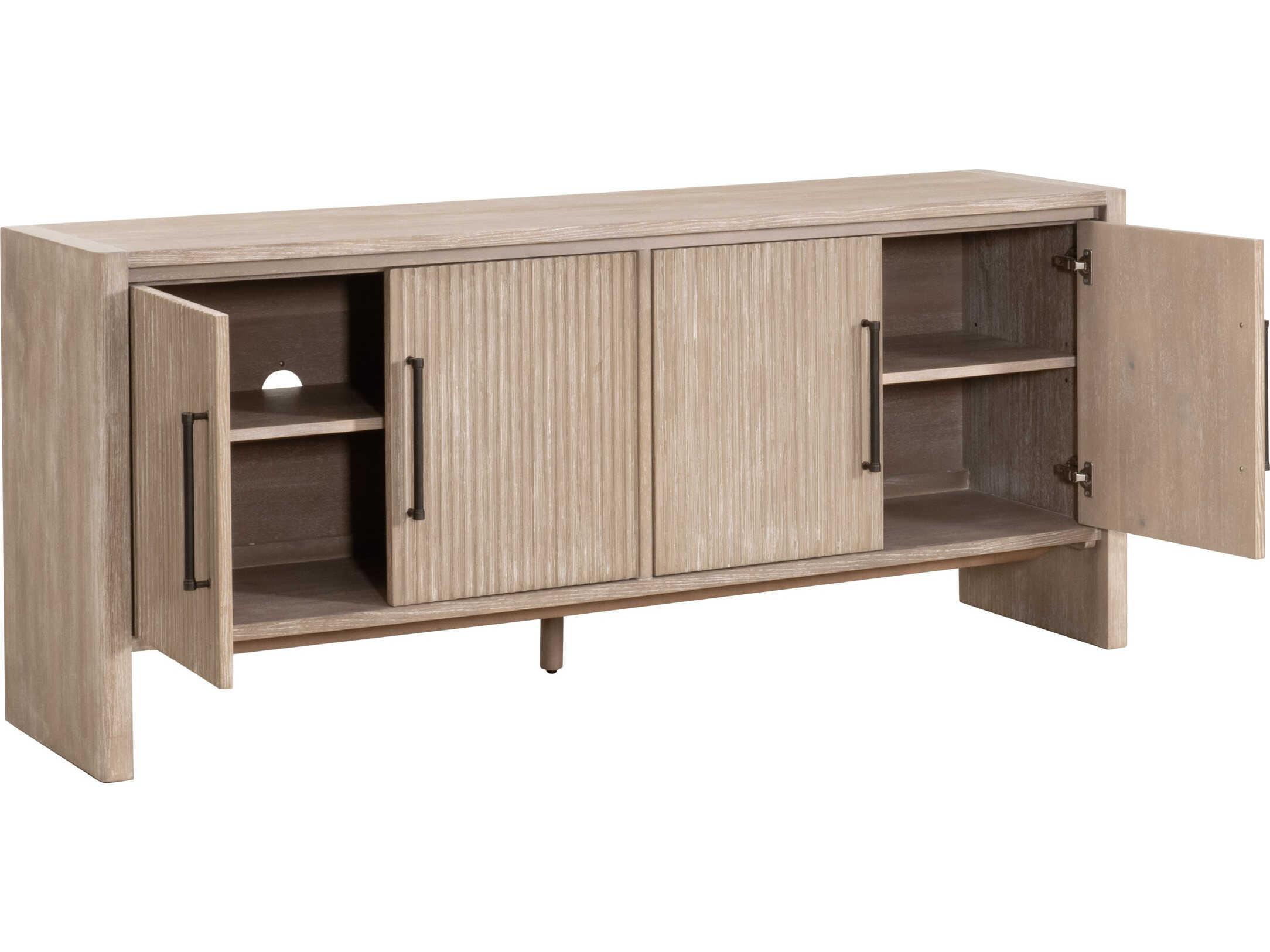 Essentials for Living Traditions 74" Halloway Acacia Wood Natural Gray Sideboard