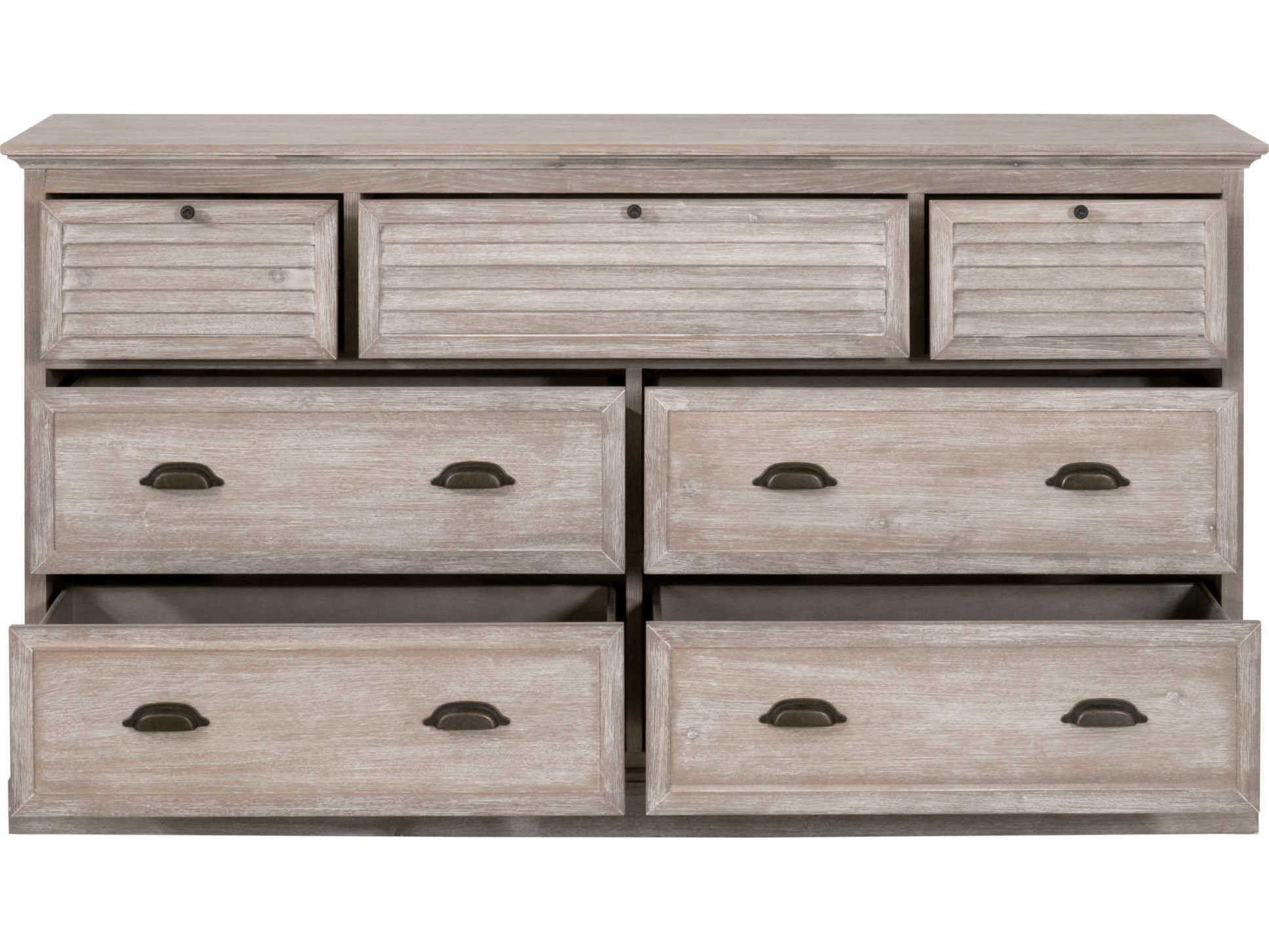 Luxecor Respite 7-Drawers Acacia Wood Double Dresser