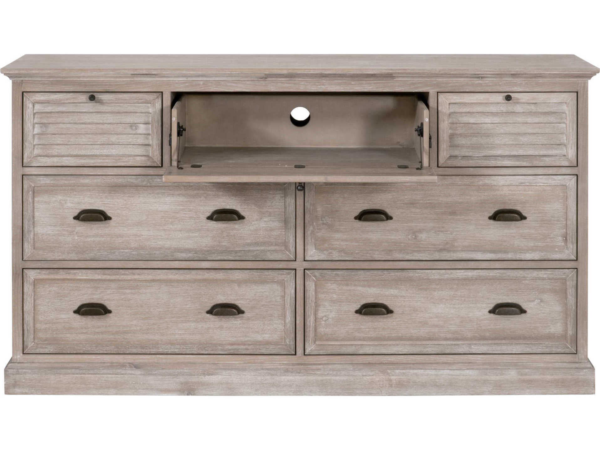 Luxecor Respite 7-Drawers Acacia Wood Double Dresser