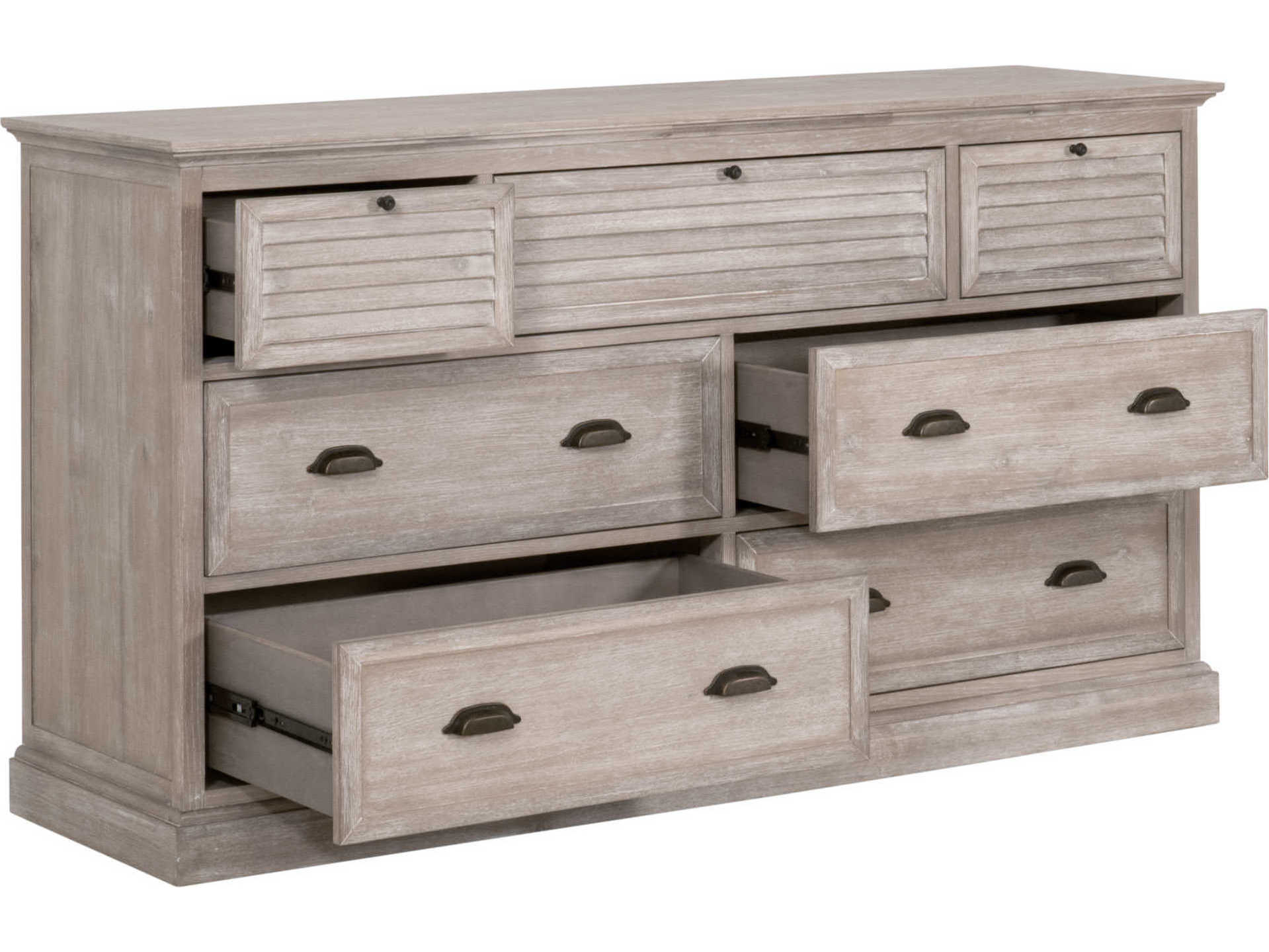 Luxecor Respite 7-Drawers Acacia Wood Double Dresser