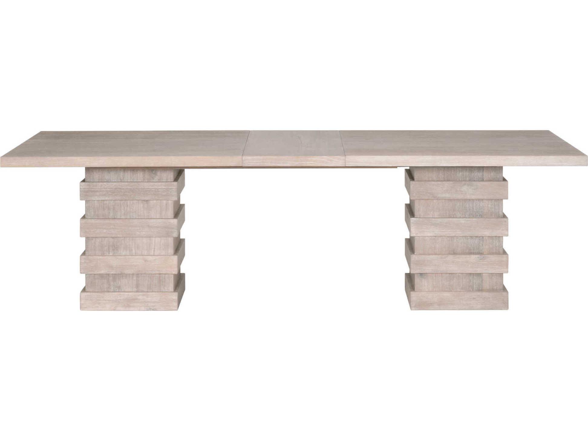 Luxecor Respite Extendable Rectangular Wood Natural Gray Acacia Dining Table