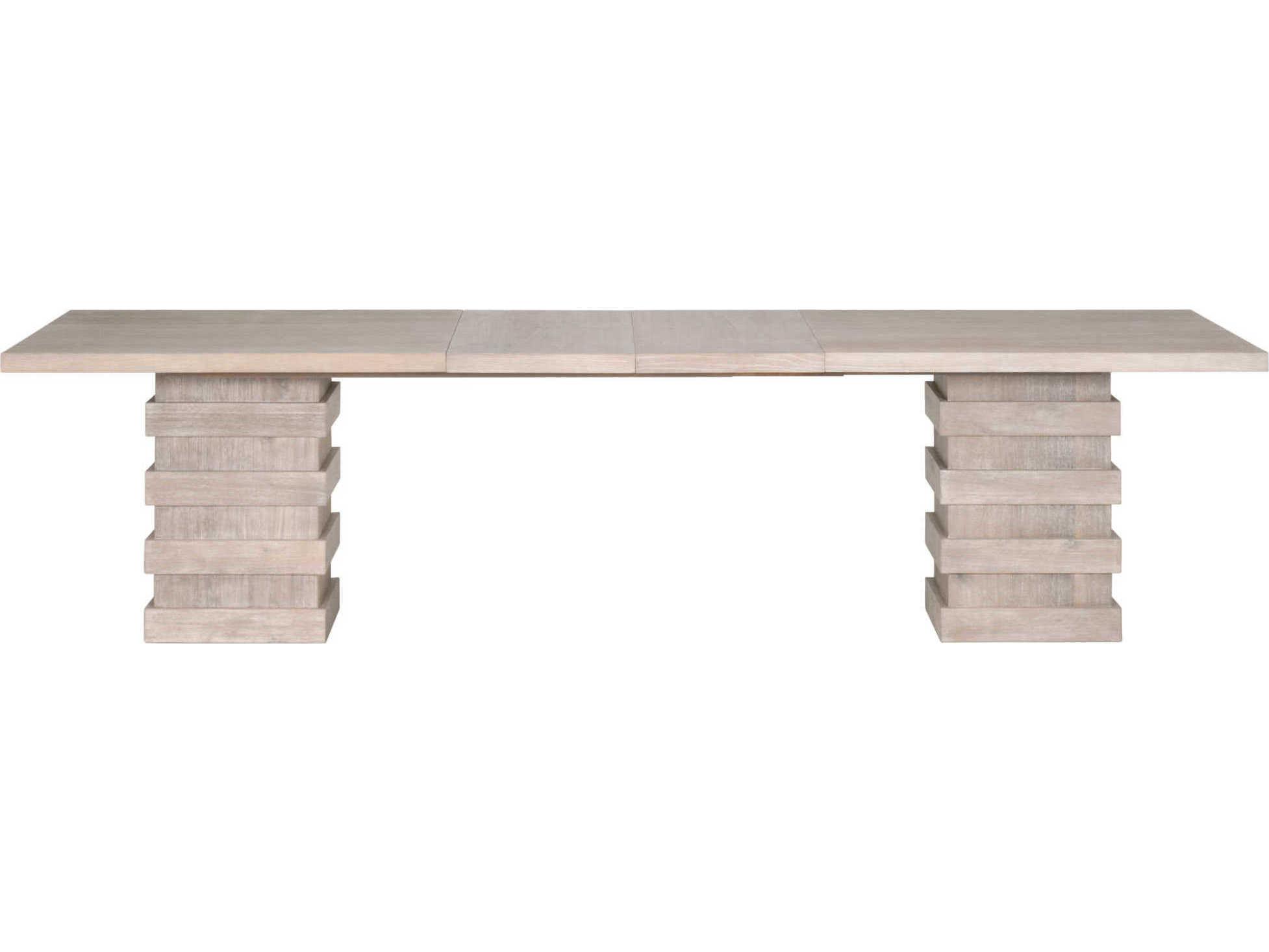 Luxecor Respite Extendable Rectangular Wood Natural Gray Acacia Dining Table