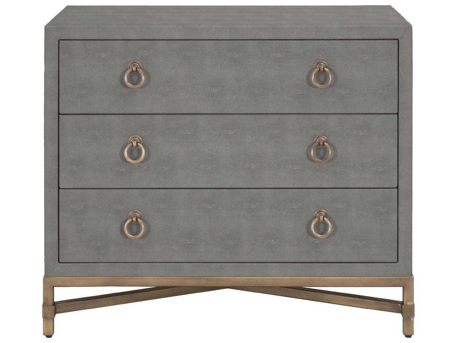 Luxecor Respite Shagreen 3-Drawers Nightstand