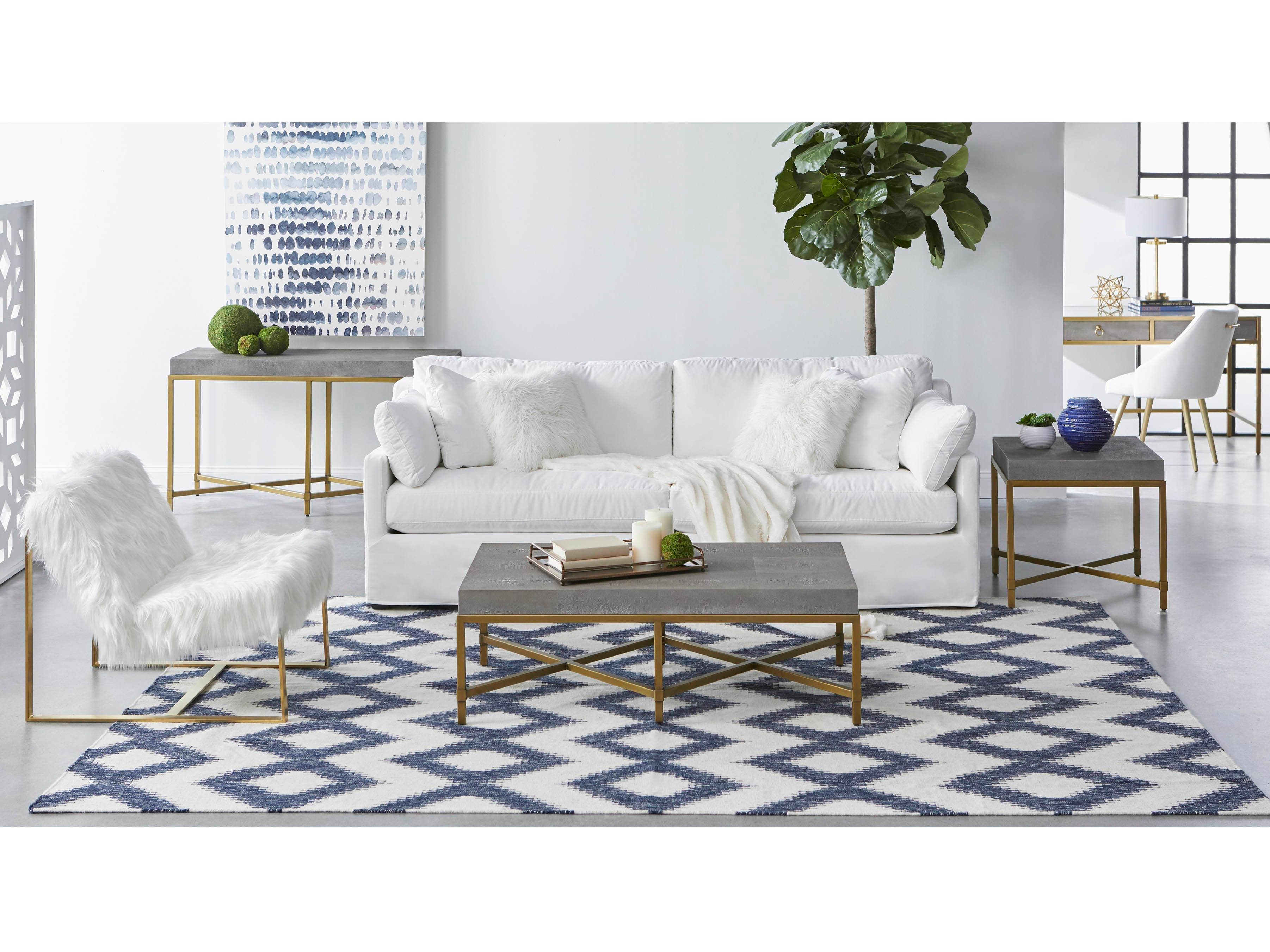 Luxecor Respite Strand Shagreen Gray Ply Wood Secretary Desk