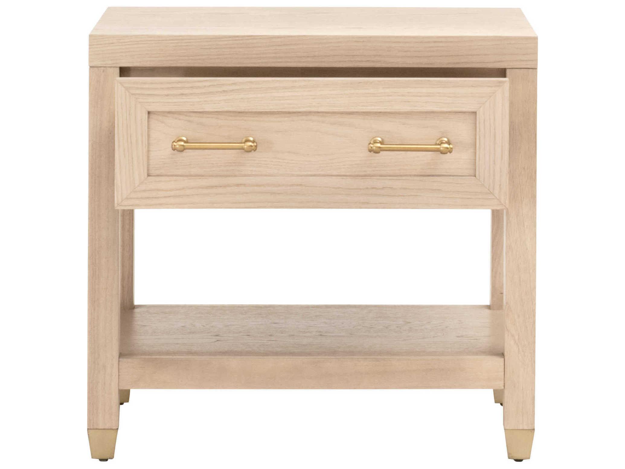 Essentials for Living Traditions Stella 1-Drawer Brown Oak Wood Nightstand