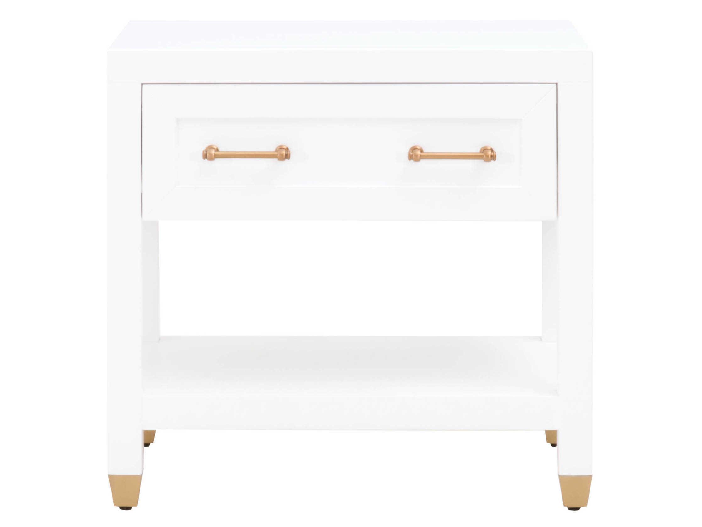 Luxecor Respite 1-Drawer Rubberwood Nightstand