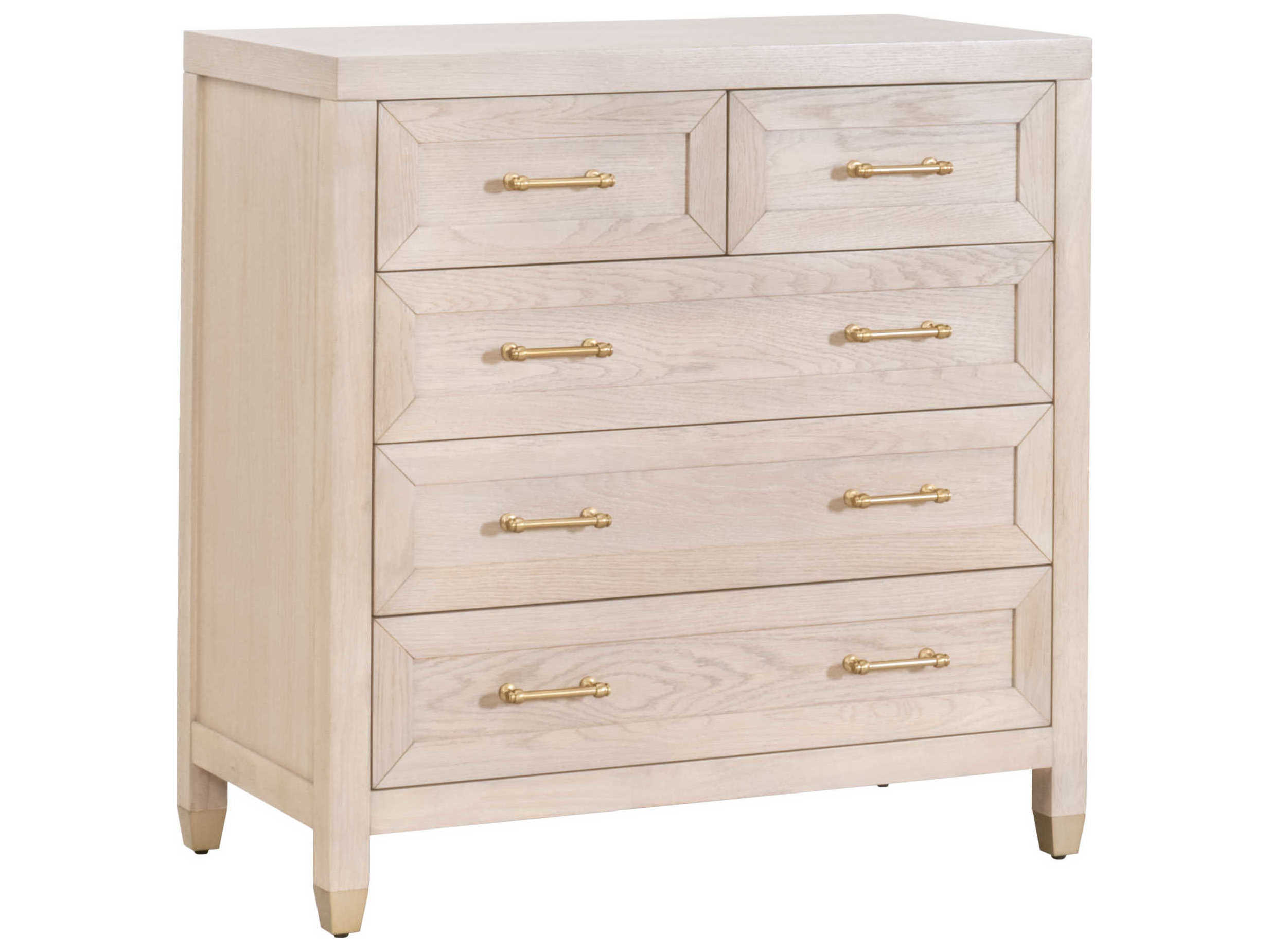 Essentials for Living Traditions 5-Drawers Light Honey Oak Wood Accent Chest