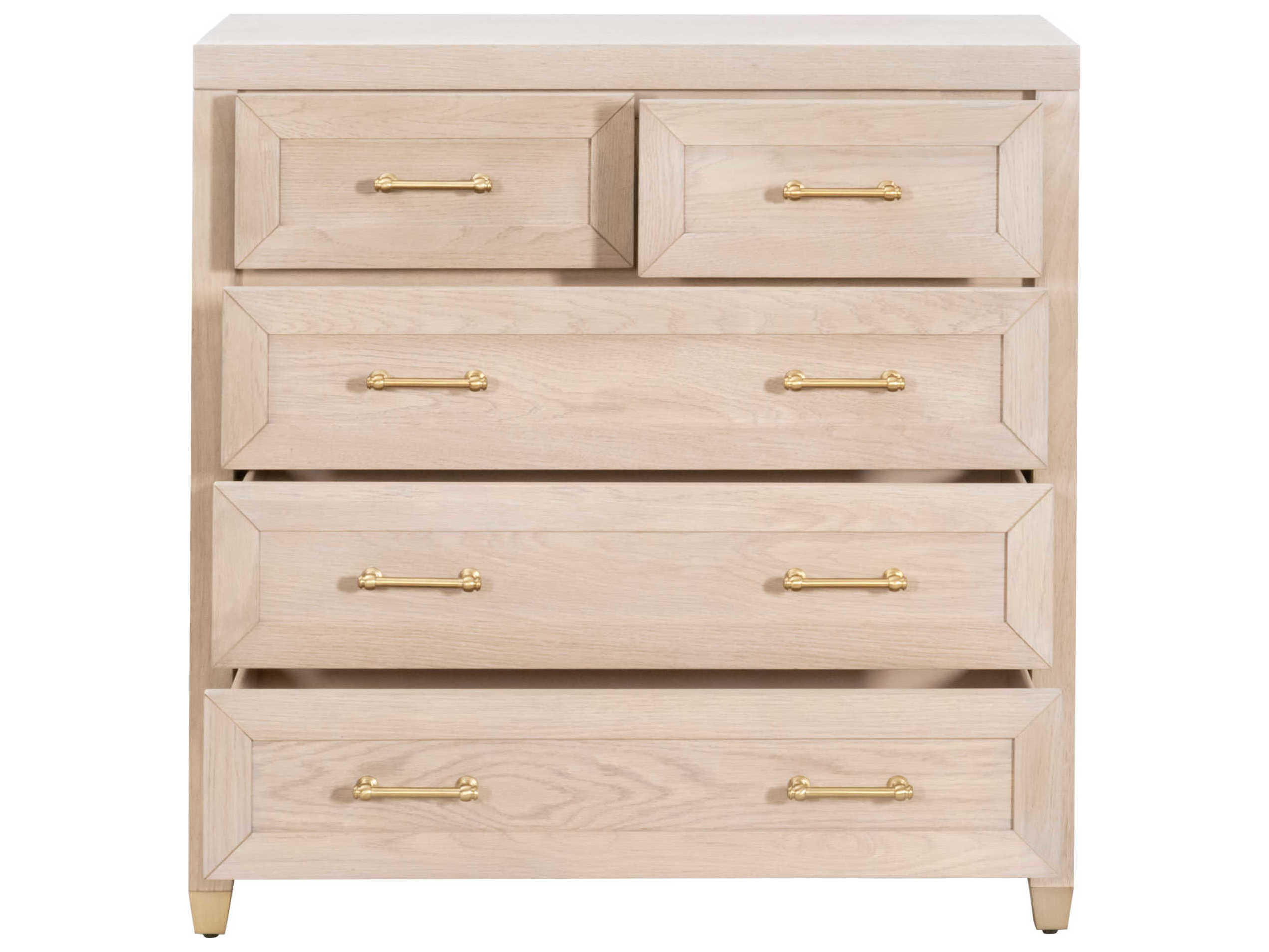 Essentials for Living Traditions 5-Drawers Light Honey Oak Wood Accent Chest