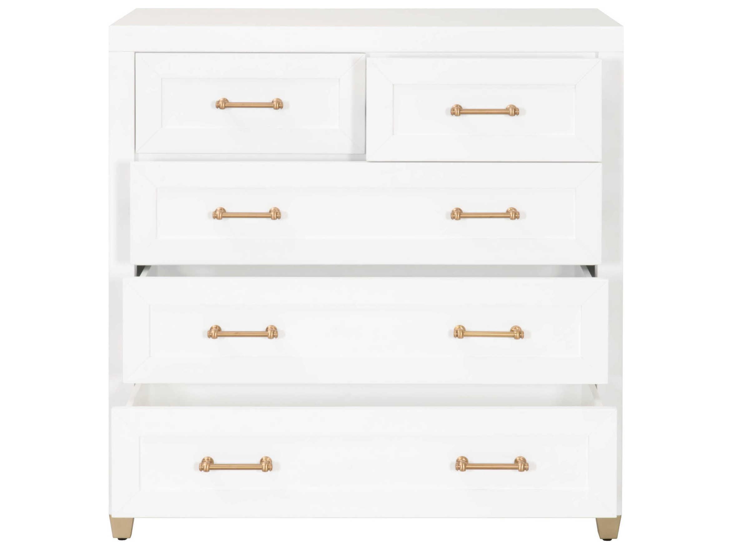 Essentials for Living Traditions Stella 5-Drawers Rubberwood Dresser