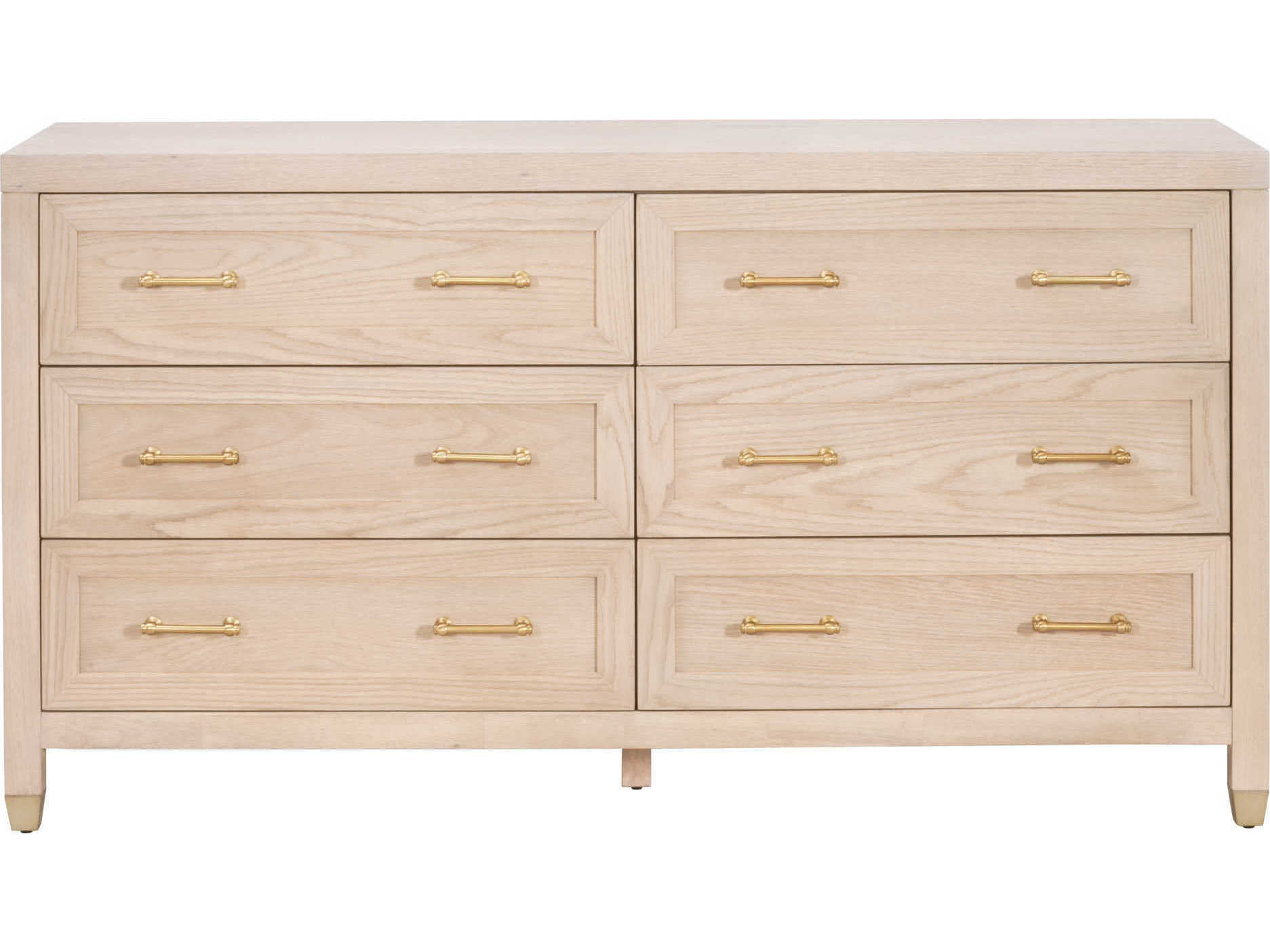 Essentials for Living Traditions Stella 6-Drawers Brown Oak Wood Double Dresser
