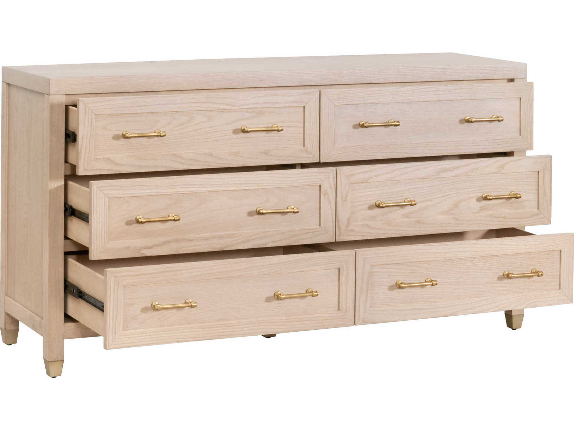 Essentials for Living Traditions Stella 6-Drawers Brown Oak Wood Double Dresser